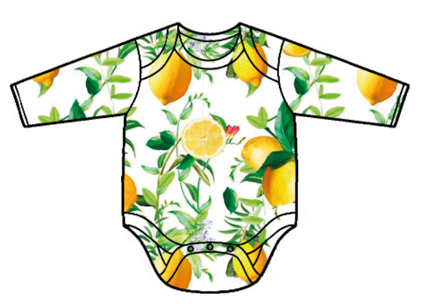 BODYSUITE MANGA LARGA LEMON TALLA 6/9 - Long Sleeve Bodysuit for Women in Lemon Color, Size 6/9 - Perfect for Maternity, Nursing, and Everyday Comfort