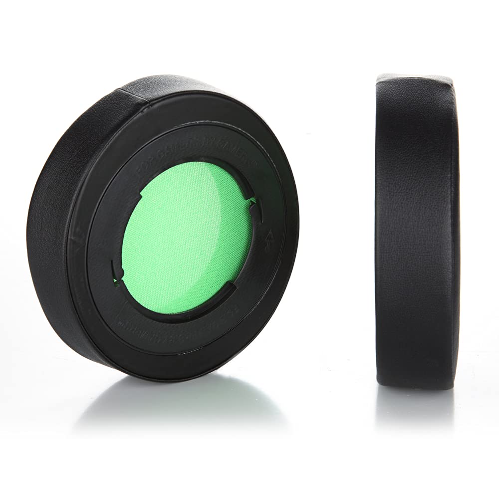 Razer Kraken Pro V2 Replacement Ear Pads - Oval Green Memory Foam Cushions for Razer Kraken Pro 7.1 V2 & Pro V2 Headset - Comfortable Gaming Headphone Earmuffs - Perfect for Long Gaming Sessions & Office Work