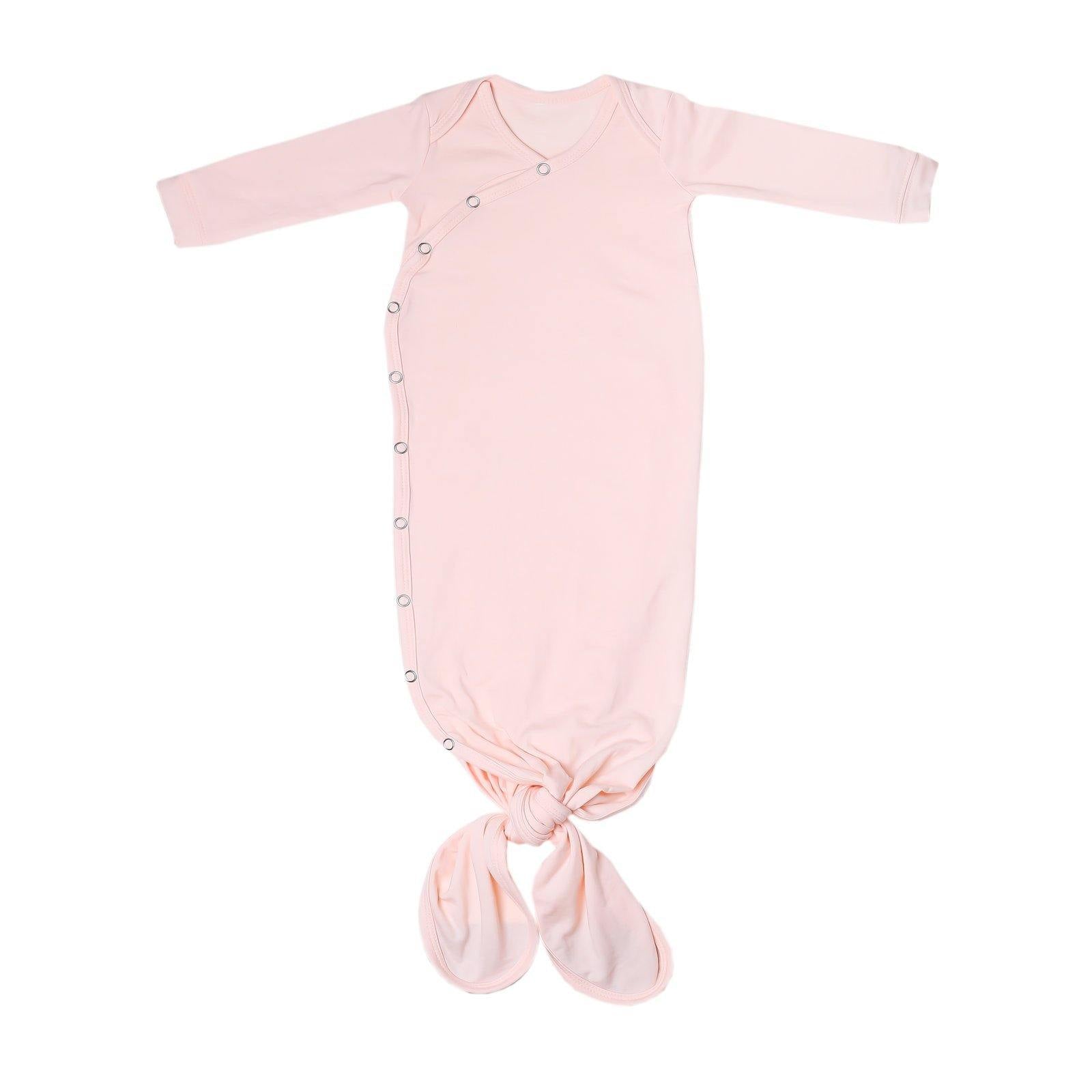 Soft Newborn Knotted Gown - Organic Cotton Baby Sleepwear for Boys & Girls - Perfect for Hospital, Photo Shoots & First Outfits