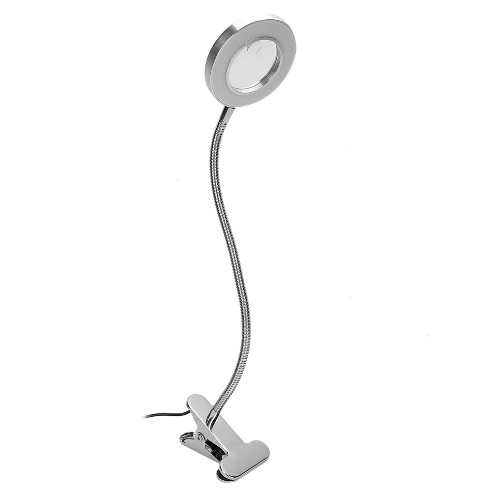 LED Magnifier Clip Lamp with Eye Protection - Adjustable Aluminum Alloy Light for Reading, Tattooing, Crafts & Close Work | Perfect for Book Lovers, Artists & Hobbyists