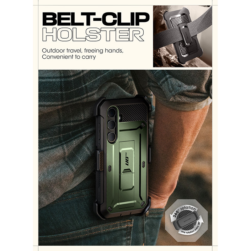 Samsung Galaxy S24 Unicorn Beetle PRO Rugged Protective Case - Military Grade Drop Protection, Shockproof & Scratch Resistant Cover (Dark Green) - Perfect for Outdoor Adventures, Construction Work & Extreme Sports