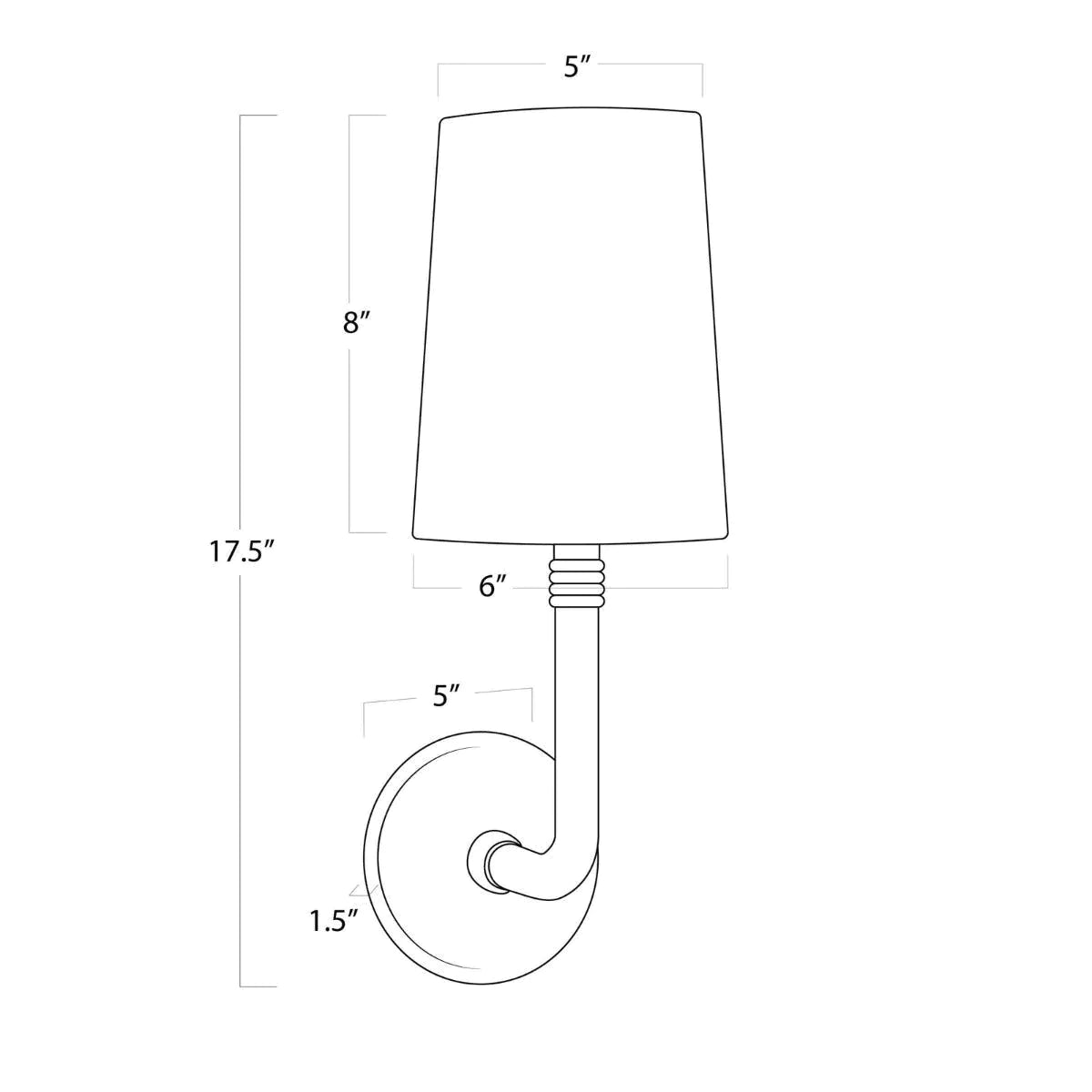 Coastal Living Borcay White Rope Textured Wall Sconce with Linen Shade - Modern Farmhouse Lighting for Bedroom, Living Room, and Hallway Decor