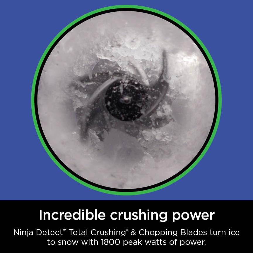 Ninja Detect Power Blender Pro with Personal Single-Serve Cups - 1800W High-Speed Blender for Smoothies, Shakes, Food Prep & More | BlendSense Technology | 72oz Pitcher + (2) 24oz To-Go Cups | Compact Countertop Design | Perfect for Kitchens, Offices & Healthy Lifestyles (Black, Model TB301)