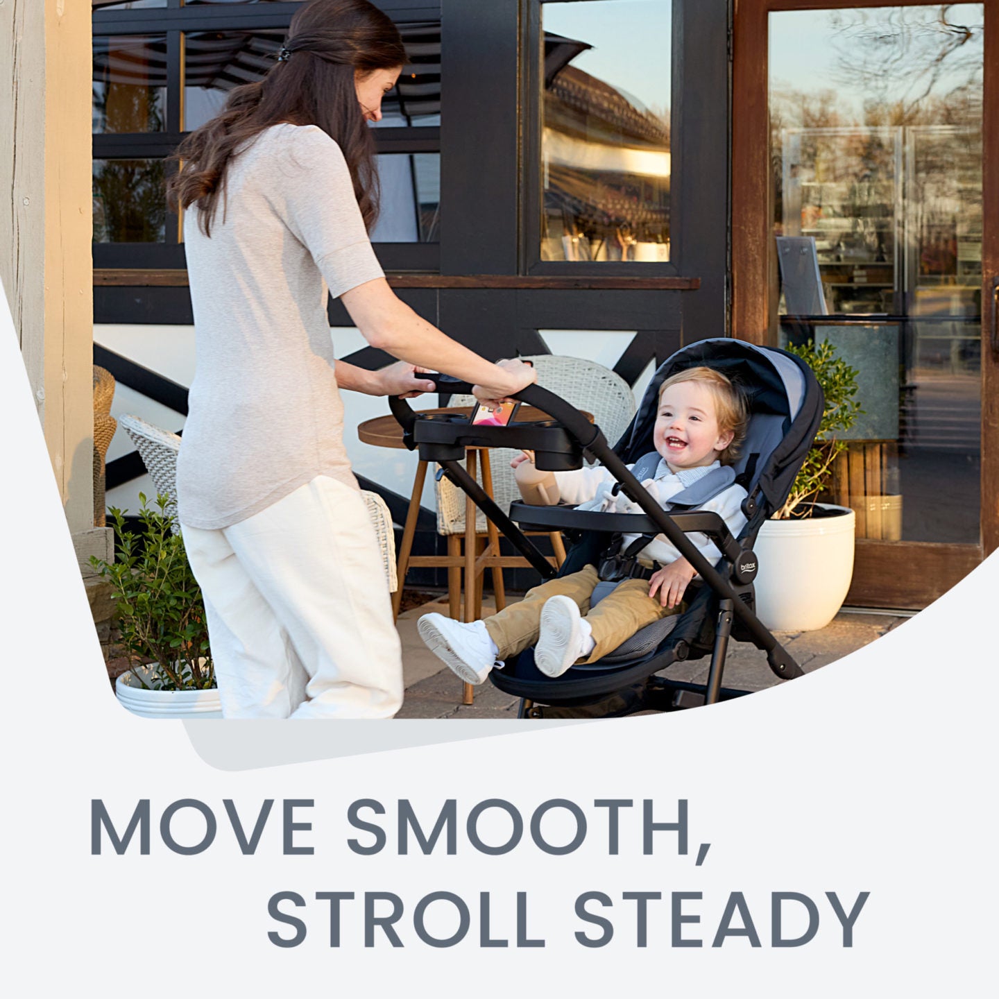 Britax Brook+ Stroller - Lightweight Compact Baby Stroller with Reclining Seat & Sun Canopy | Perfect for Travel, Shopping & Everyday Use