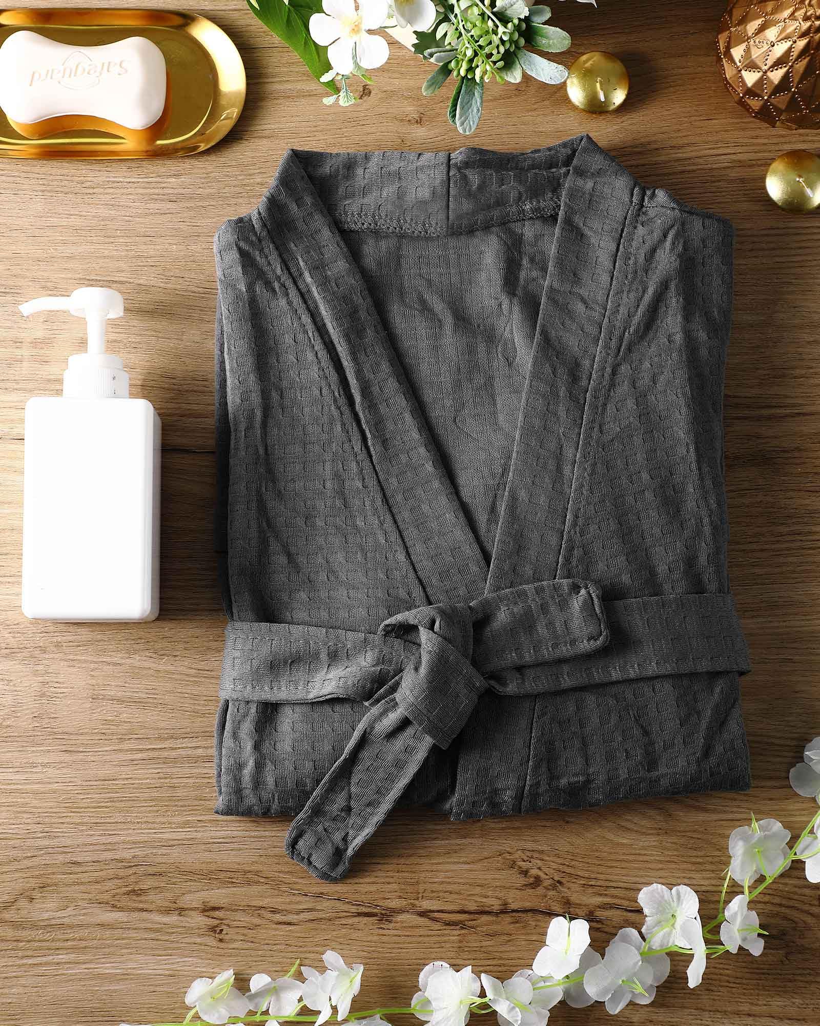 Panitay 12 Pack Women's Waffle Knit Robes - Soft Lightweight Spa Bathrobe for Shower, Hotel & Home Use - Bulk Commercial Robes for Parties, Bridal Showers & Relaxation