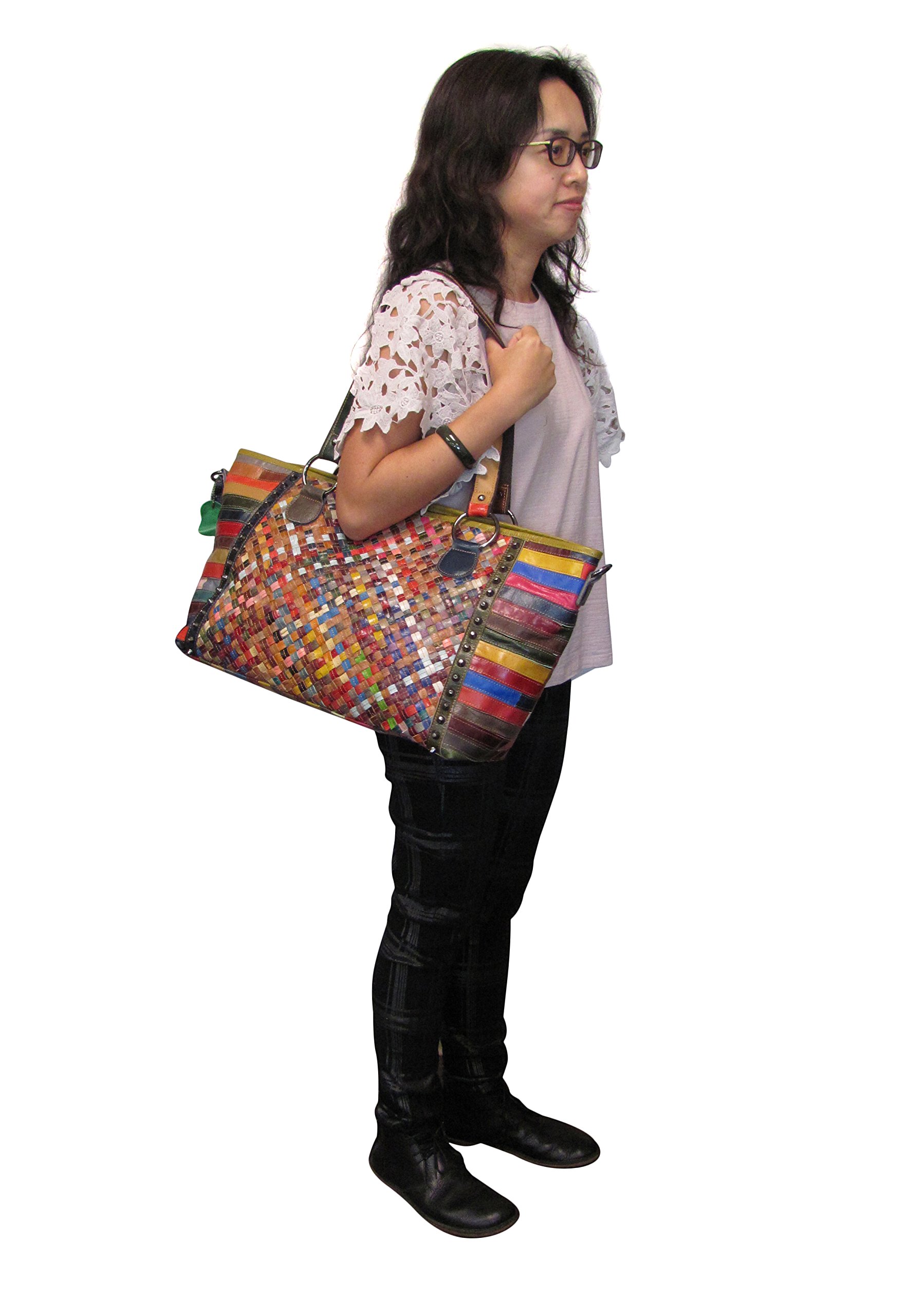 Stylish Cecily Woven Tote Bag for Women - Fashionable & Durable Handbag (#1930-9) - Perfect for Work, Travel & Shopping