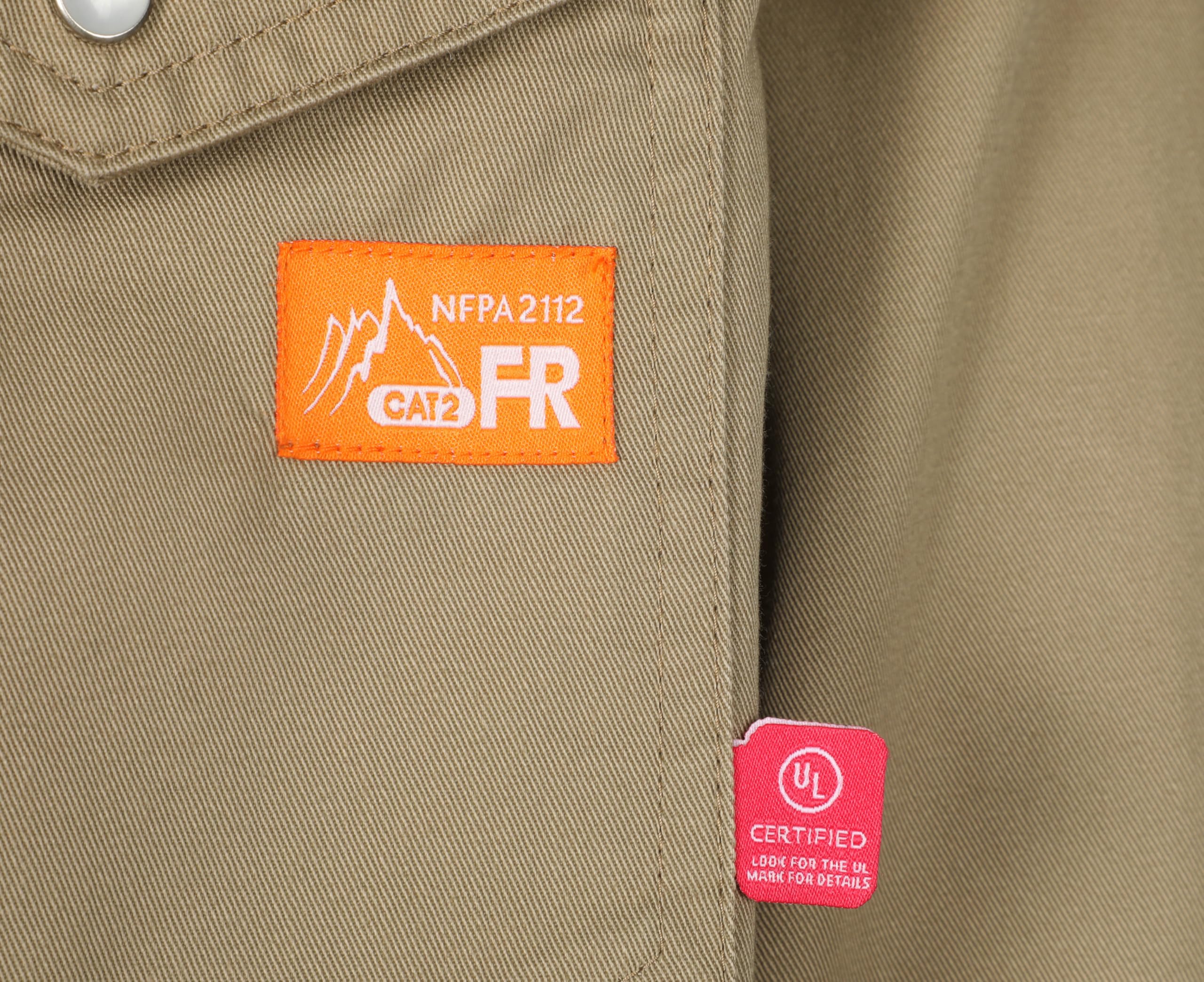 Flame Resistant Work Shirt for Men - 7.5oz Cotton FR Shirt for Welding & Industrial Safety | Durable Titicaca FR Shirt for Construction, Oilfield & Hazardous Work Environments