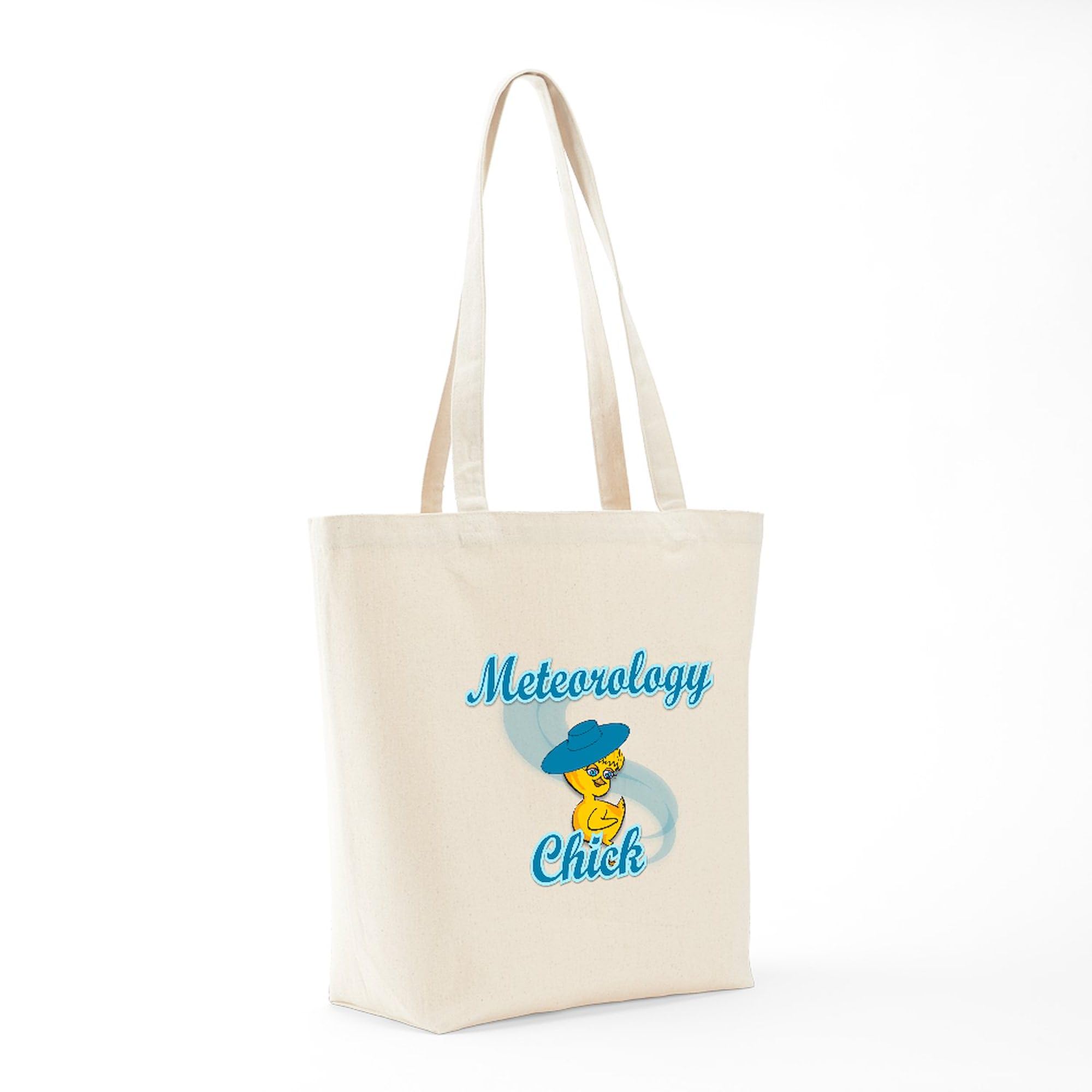 Meteorology Chick #3 Canvas Tote Bag - Natural Reusable Shopping Bag for Women | Eco-Friendly Grocery Tote for Work, School & Farmers Market