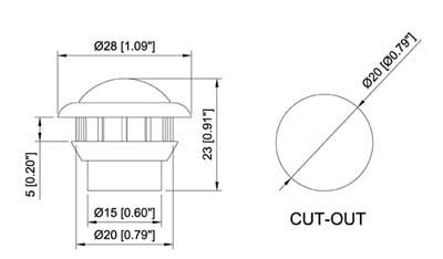 Amber LED Clearance Marker Lights - 5 3/4