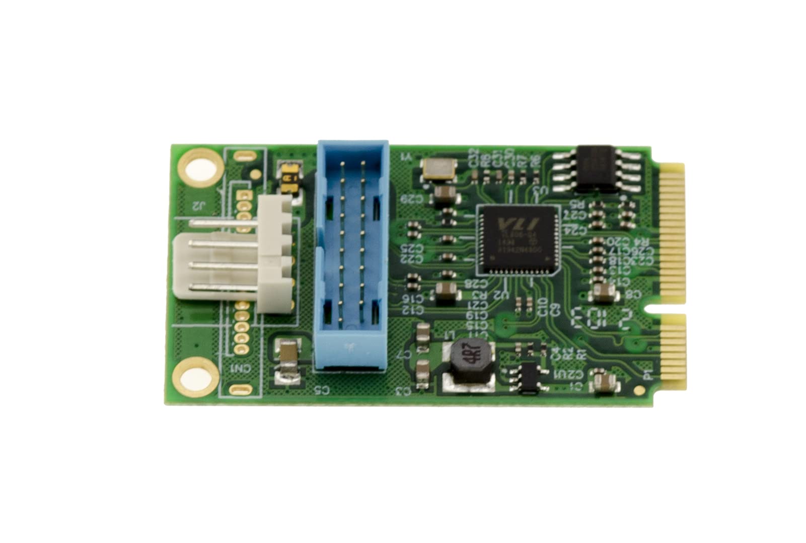 VIA Mini PCIe to Dual USB 3.0 Card (5Gbps) for Mini PCs & Laptops