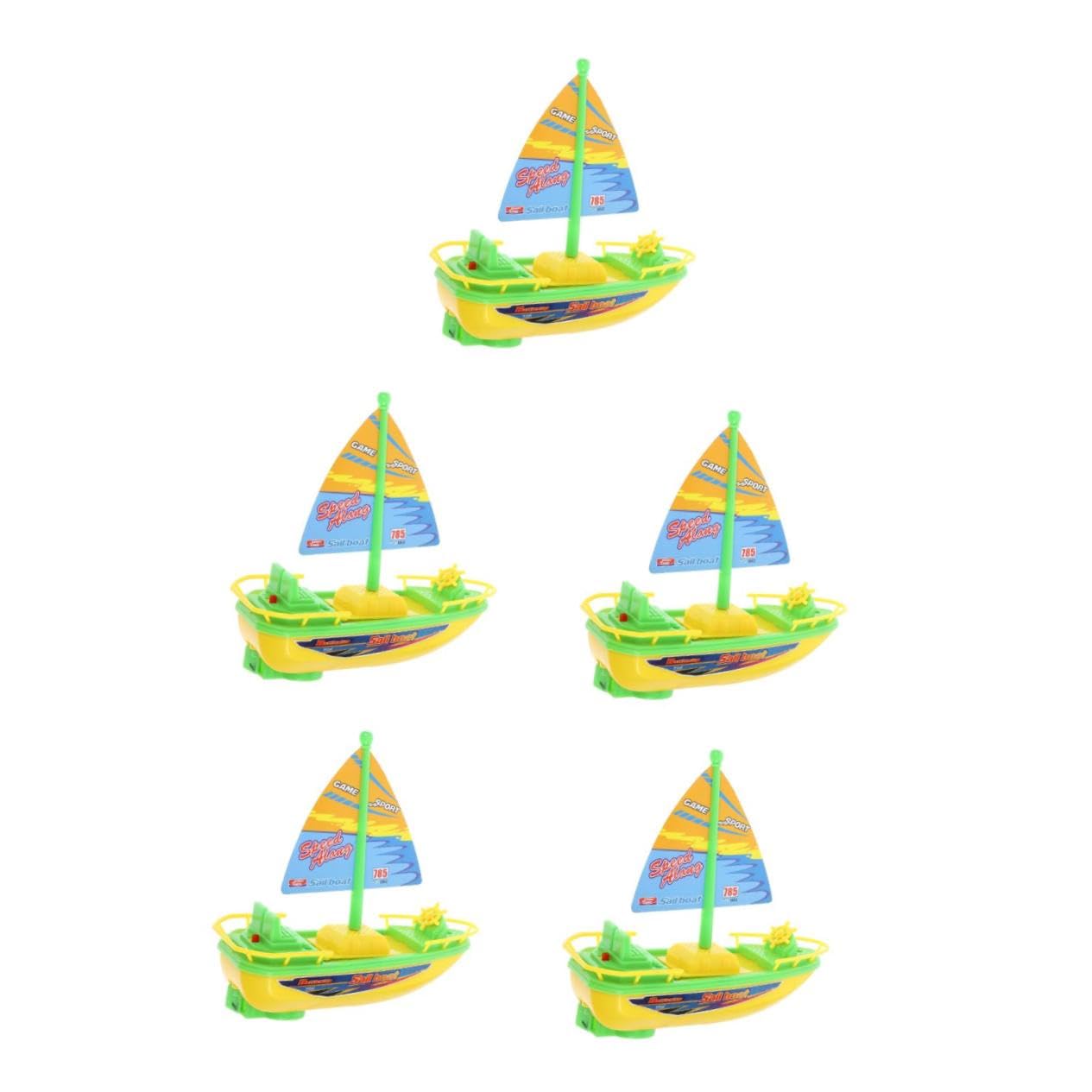 UPKOCH 5 Pack Speed Boat Bath Toys for Kids - Plastic Floating Boats for Bathtub, Pool & Beach Play - Fun Water Toys for Toddlers & Children's Outdoor Activities