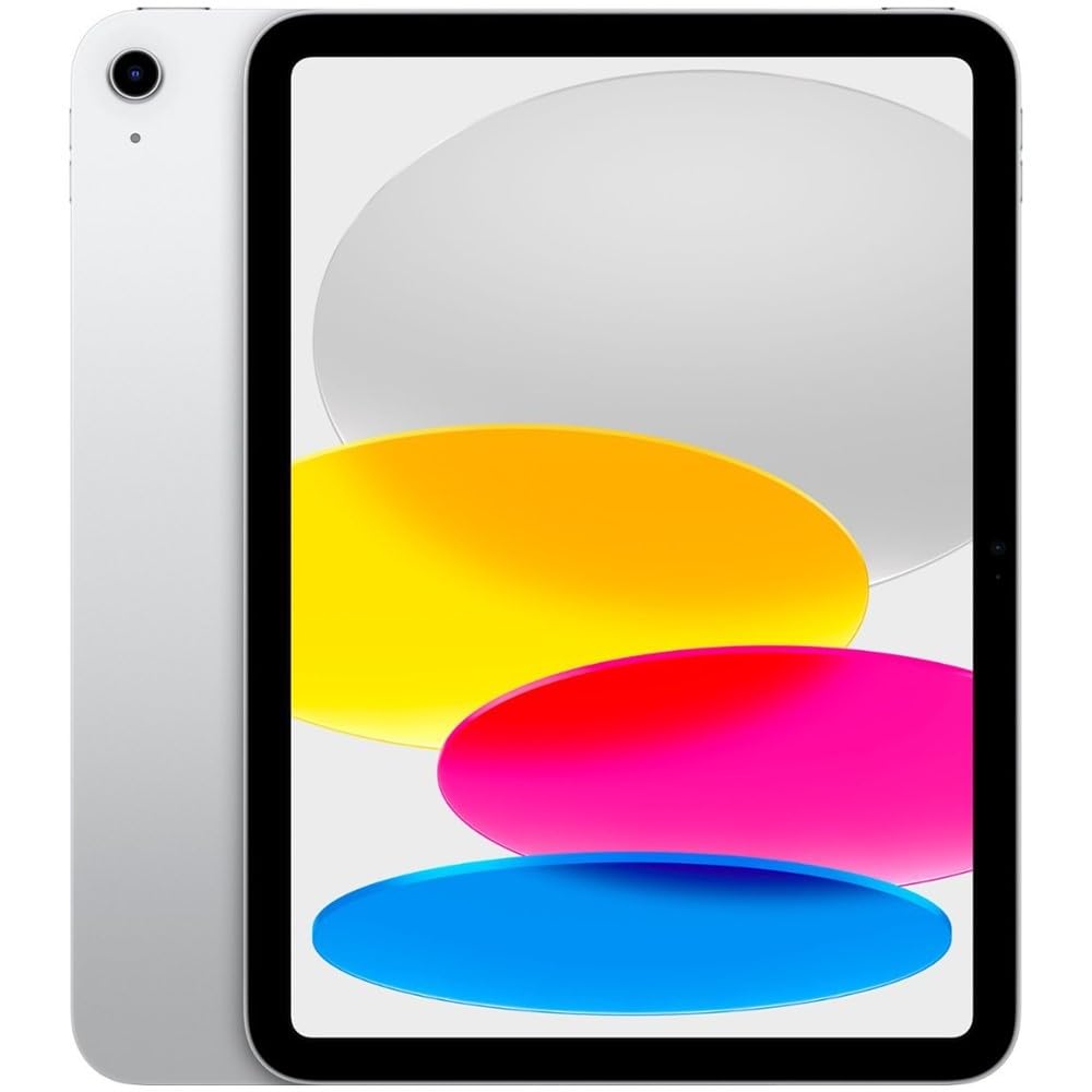 Apple iPad 10th Generation 64GB - 10.9-inch Wi-Fi + 5G/4G LTE Unlocked Tablet (Renewed, Silver) for Work, School & Entertainment