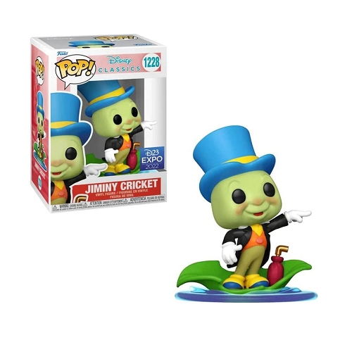 Funko Pop! Disney Classics Jiminy Cricket Vinyl Figure #1228 - D3 Expo 2022 Exclusive | Collectible Disney Memorabilia for Fans & Home Decor