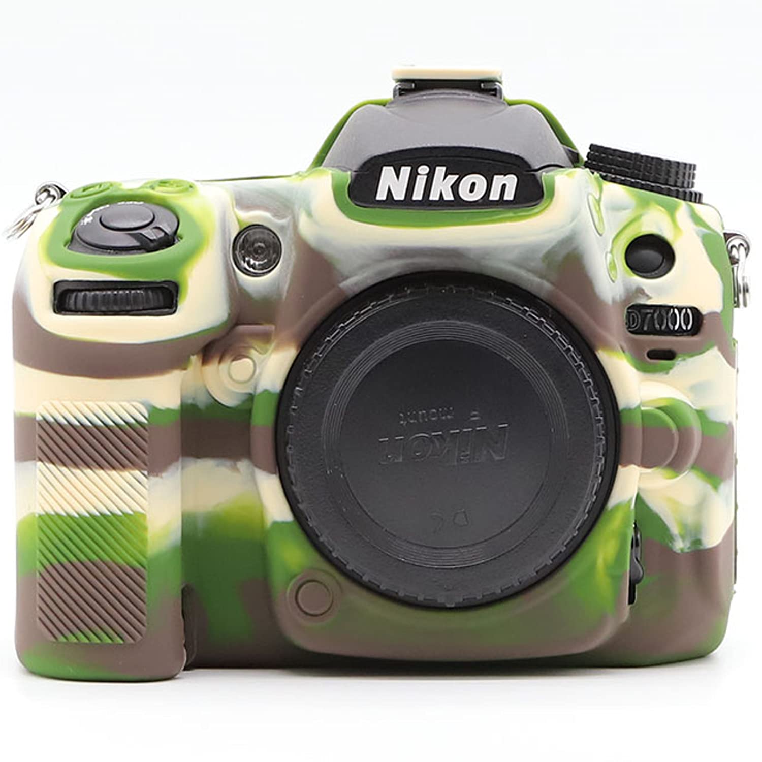 Professional Waterproof Silicone Camera Case for Nikon D7000 DSLR - Shockproof Protective Cover with Anti-Slip Grip (Army Green) | Perfect for Outdoor Photography, Travel & Adventure Shooting