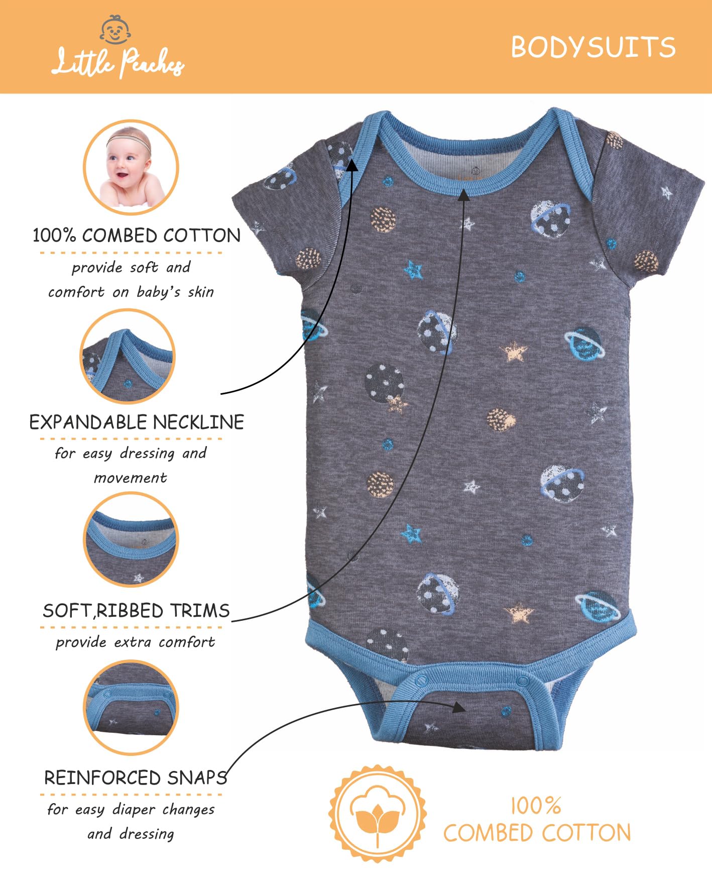 Newborn Baby Girl Clothes - 100% Cotton Soft & Breathable Outfits for 0-6 Months | Essential Baby Girl Gifts & Newborn Wardrobe Must-Haves | Perfect for Photos, Parties & Everyday Wear