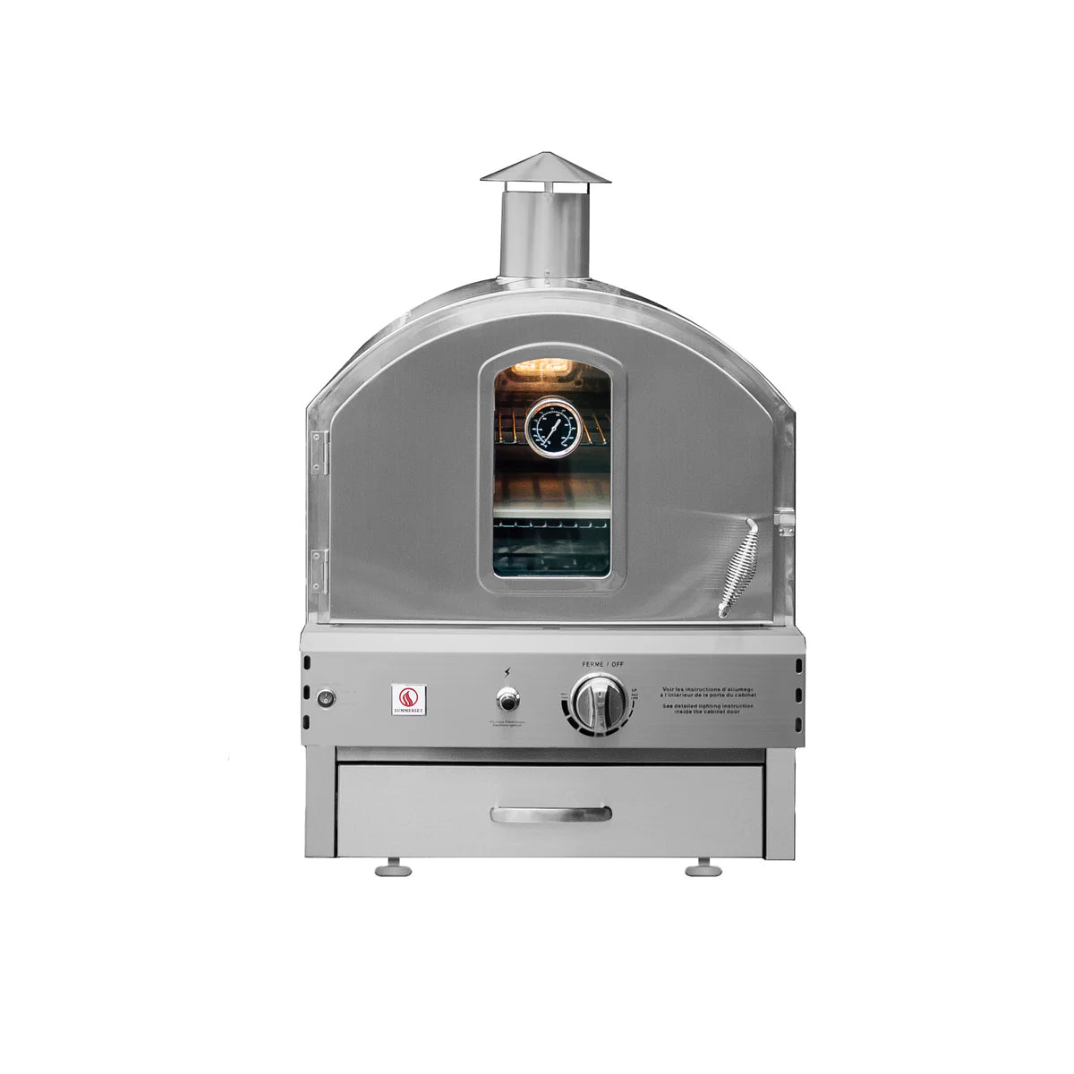 Summerset Built-In Outdoor Pizza Oven - Premium Stainless Steel Gas Grill for Backyard, Patio & Outdoor Cooking | Perfect for Pizza, Bread & BBQ Parties