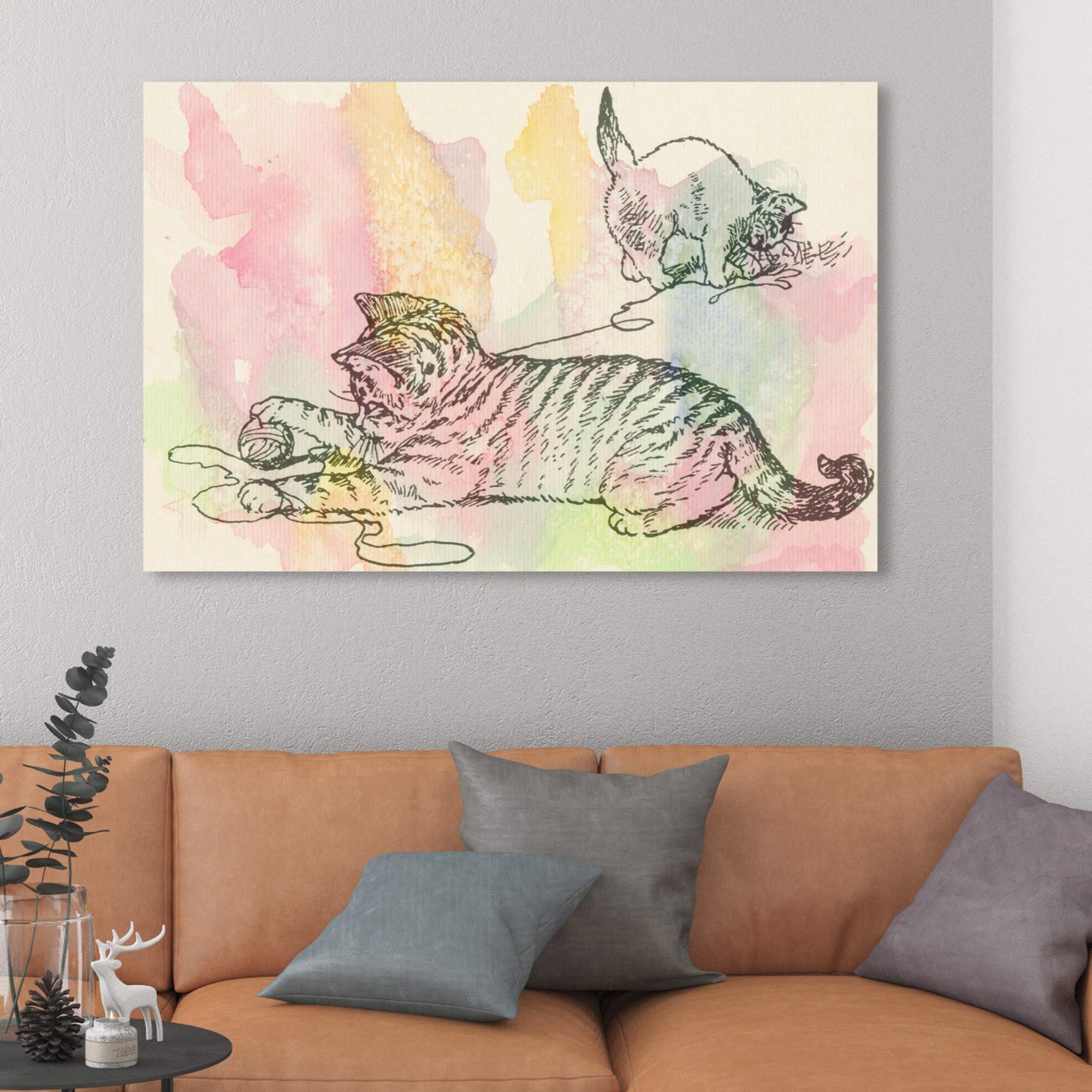 Oliver Gal Artist Co. 'Kittens Love to Play' Animal Wall Art Canvas Print - 45