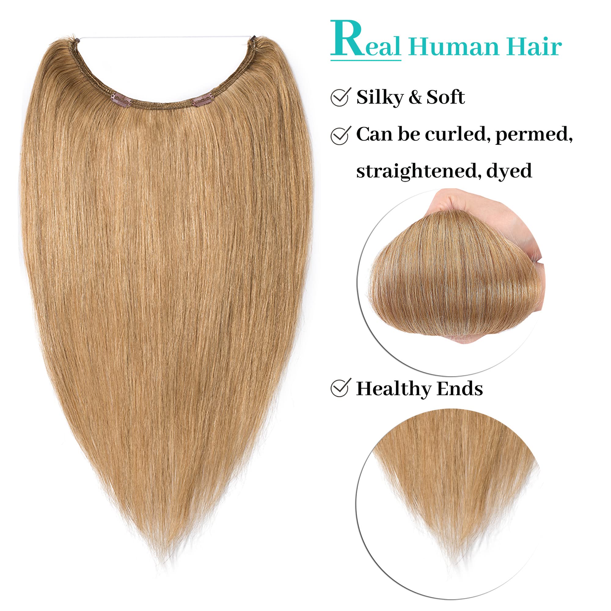 S-noilite Invisible Wire Human Hair Extensions – 20