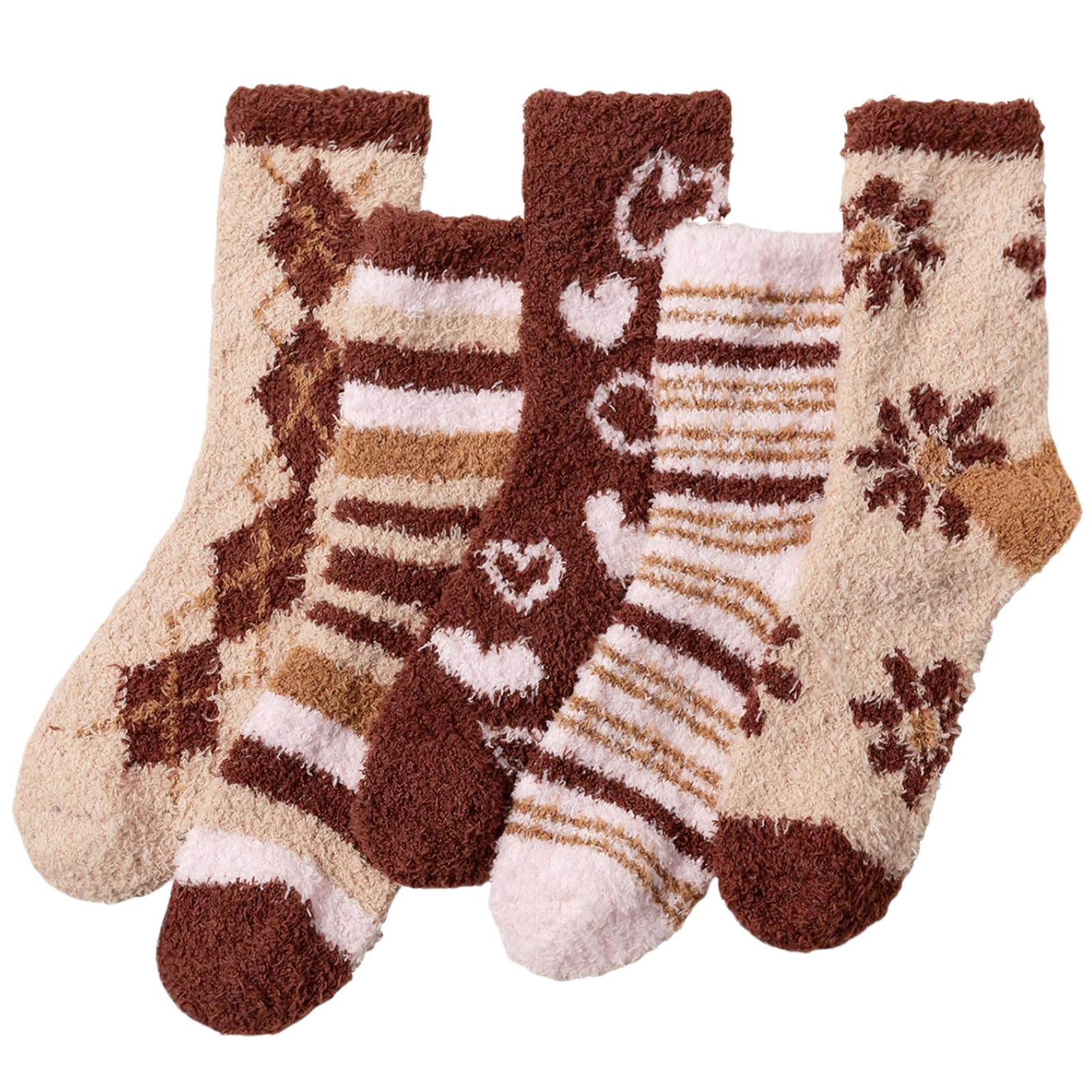 Women's Fuzzy Cozy Slipper Socks - Ultra Soft Warm Winter Socks for Fall & Winter - Perfect Valentine's Day Gift for Her - Ideal for Lounging at Home, Relaxing & Keeping Feet Warm