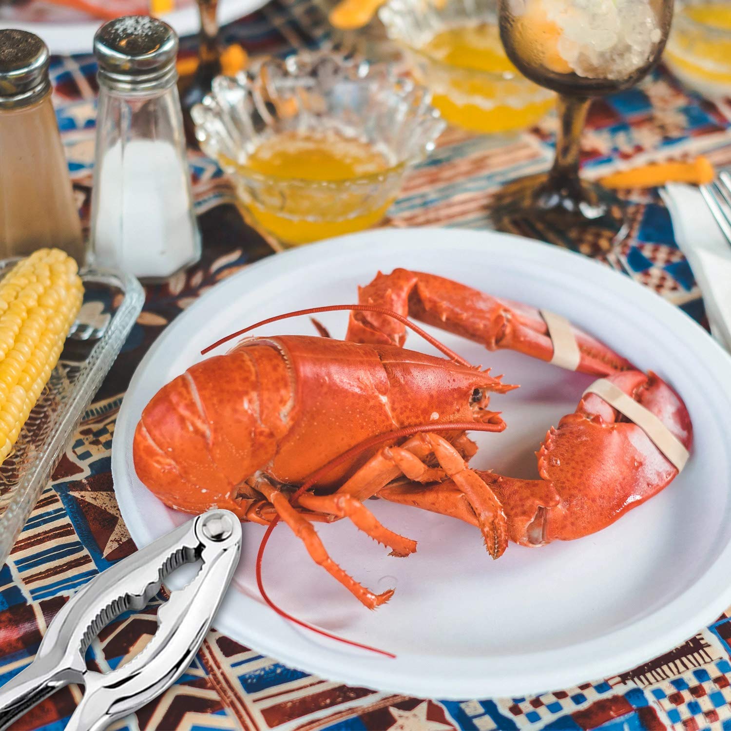 100 Pcs Heavy Duty Crab & Lobster Crackers Set - Premium Seafood & Nut Cracking Tools for Kitchen, Restaurants, and Outdoor Picnics