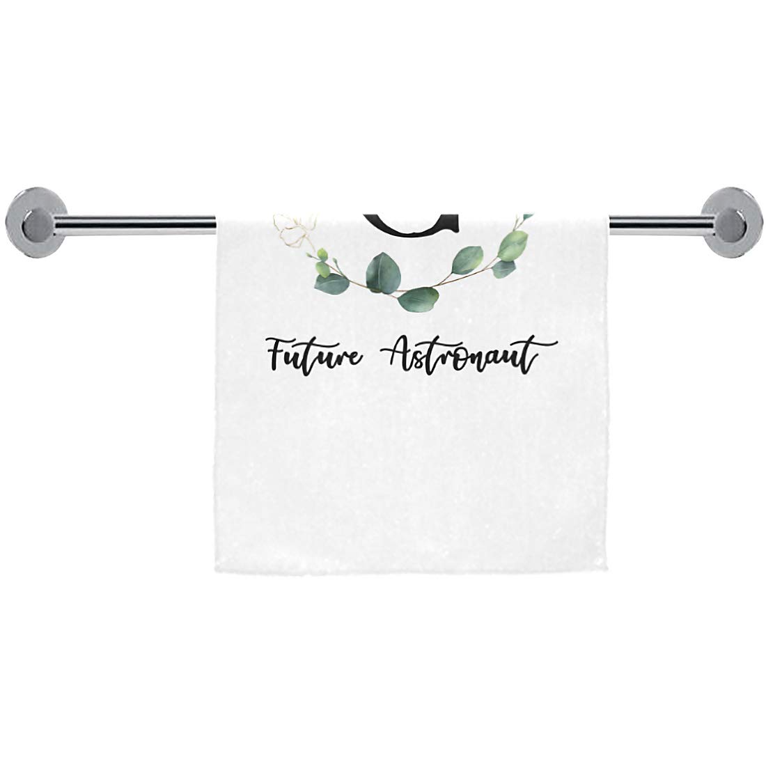 Custom Name & Year Personalized Leaf Wreath Hand Towel - Soft White Decorative Housewarming Gift for Kids, Girls, Boys, Men & Women - Perfect for New Homes, Guest Bathrooms, Christmas & Thanksgiving Celebrations