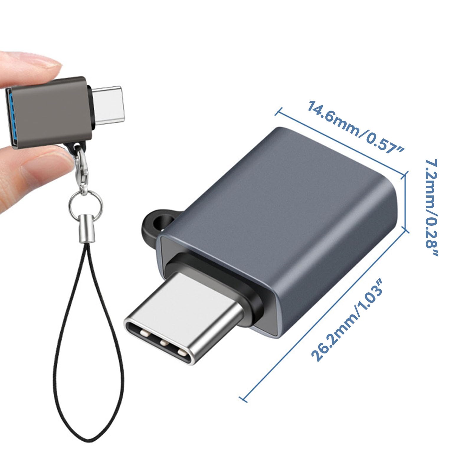 USB C to USB 3.2 Adapter - High Speed Data Transfer Converter for Keyboard, Mouse, Flash Drive - Compatible with MacBook, iPad, Laptop & More