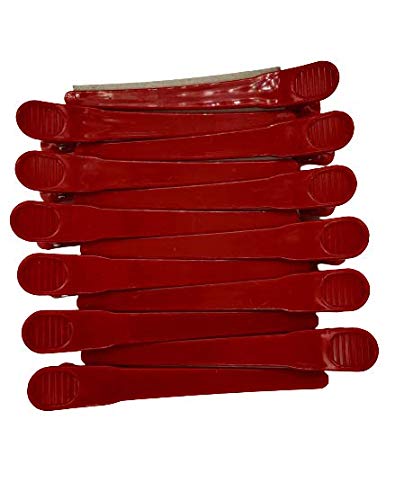 Kira Professional Hair Clips for Women - 12 Pack Red Hair Accessories for Styling, Updos & Ponytails - Perfect for Salon, Wedding & Everyday Use