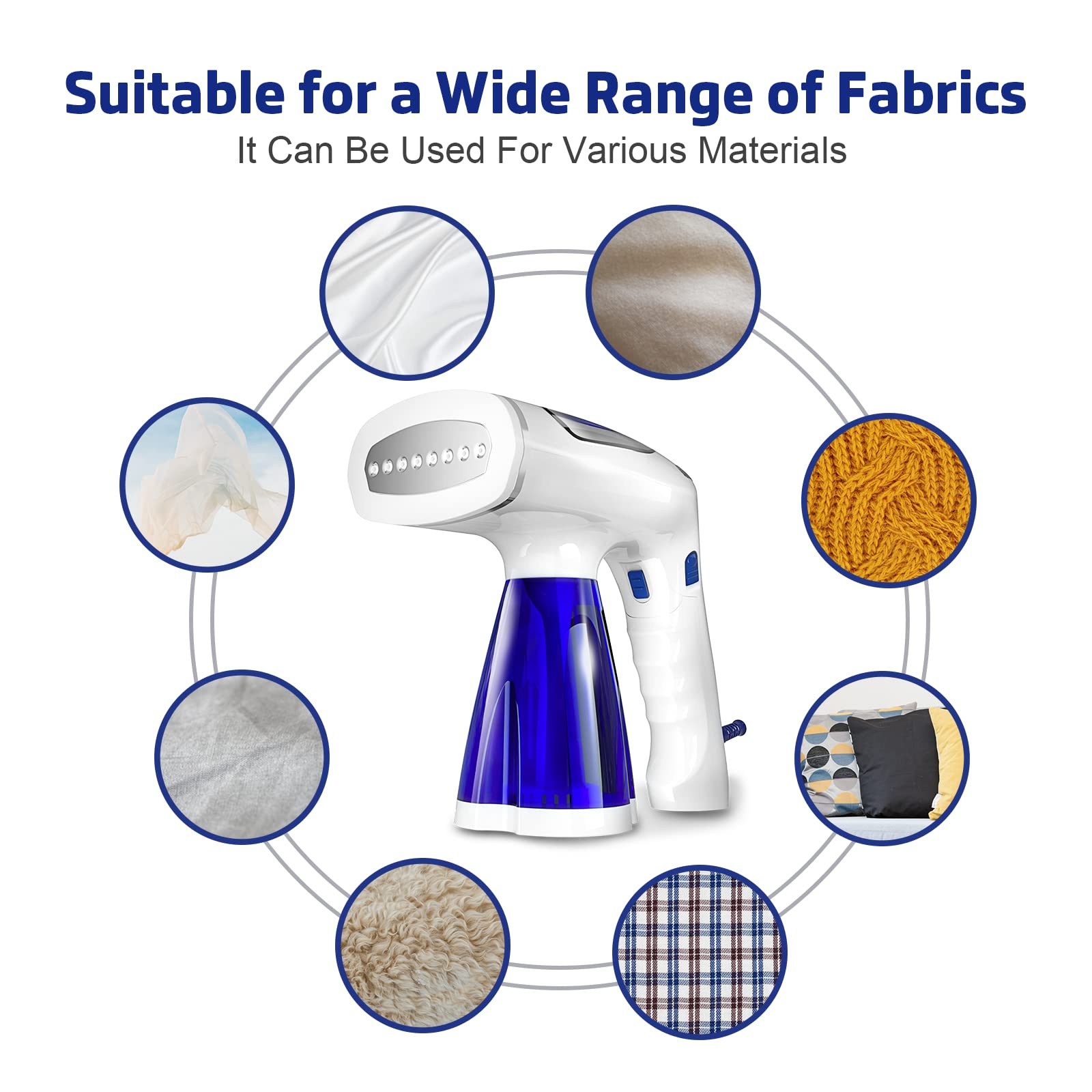 **Tekola 1600W Travel Garment Steamer - 250ml Large Water Tank, Fast Heat-Up, 3 Fabric Brushes & Wrinkle Remover - Perfect for Clothes, Suits, Dresses & Home/Office Use**