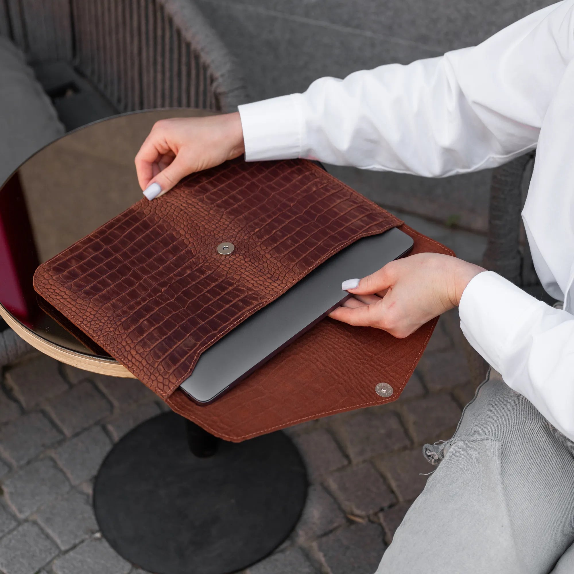 Premium Genuine Leather MacBook Case - Slim Protective Cover for MacBook Air/Pro (13, 15 inch) | Perfect for Work, Travel & Everyday Use