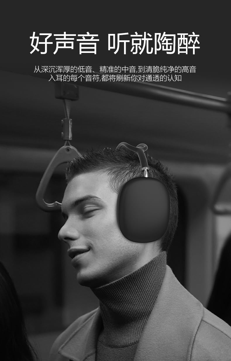 Wireless Bluetooth Headset with Retractable Metal Arm - Noise Isolating Breathable Earmuffs for iPhone & Android (White) - Perfect for Office, Travel & Outdoor Activities