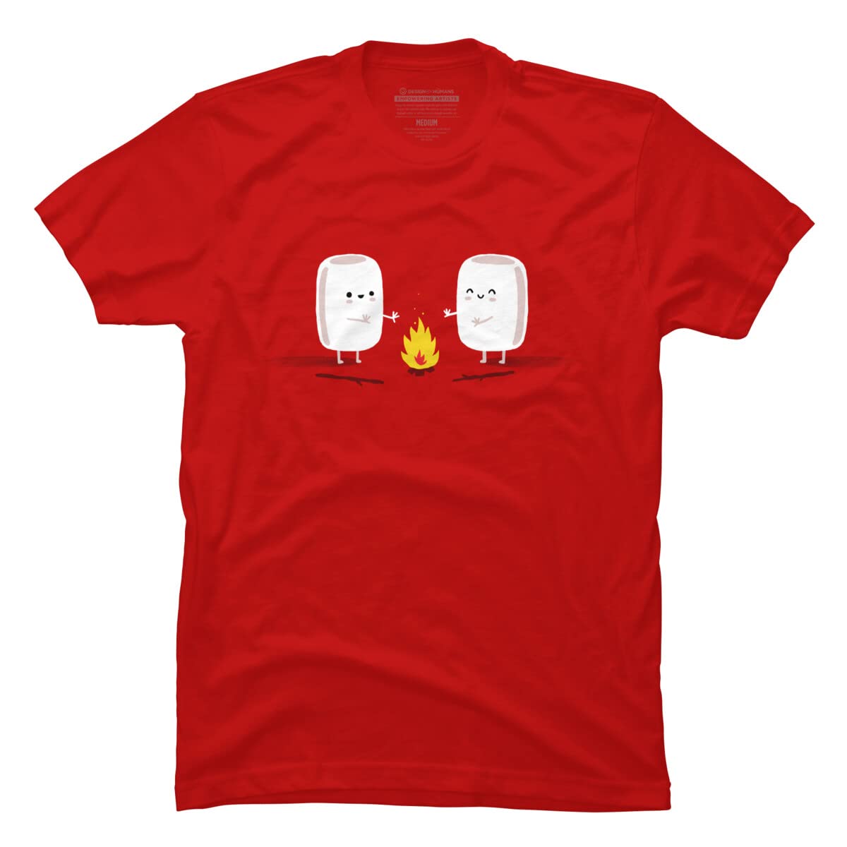 Design By Humans Men's Marshmallows Graphic T-Shirt by Laurxy - Soft Cotton Tee for Casual Wear & Street Style