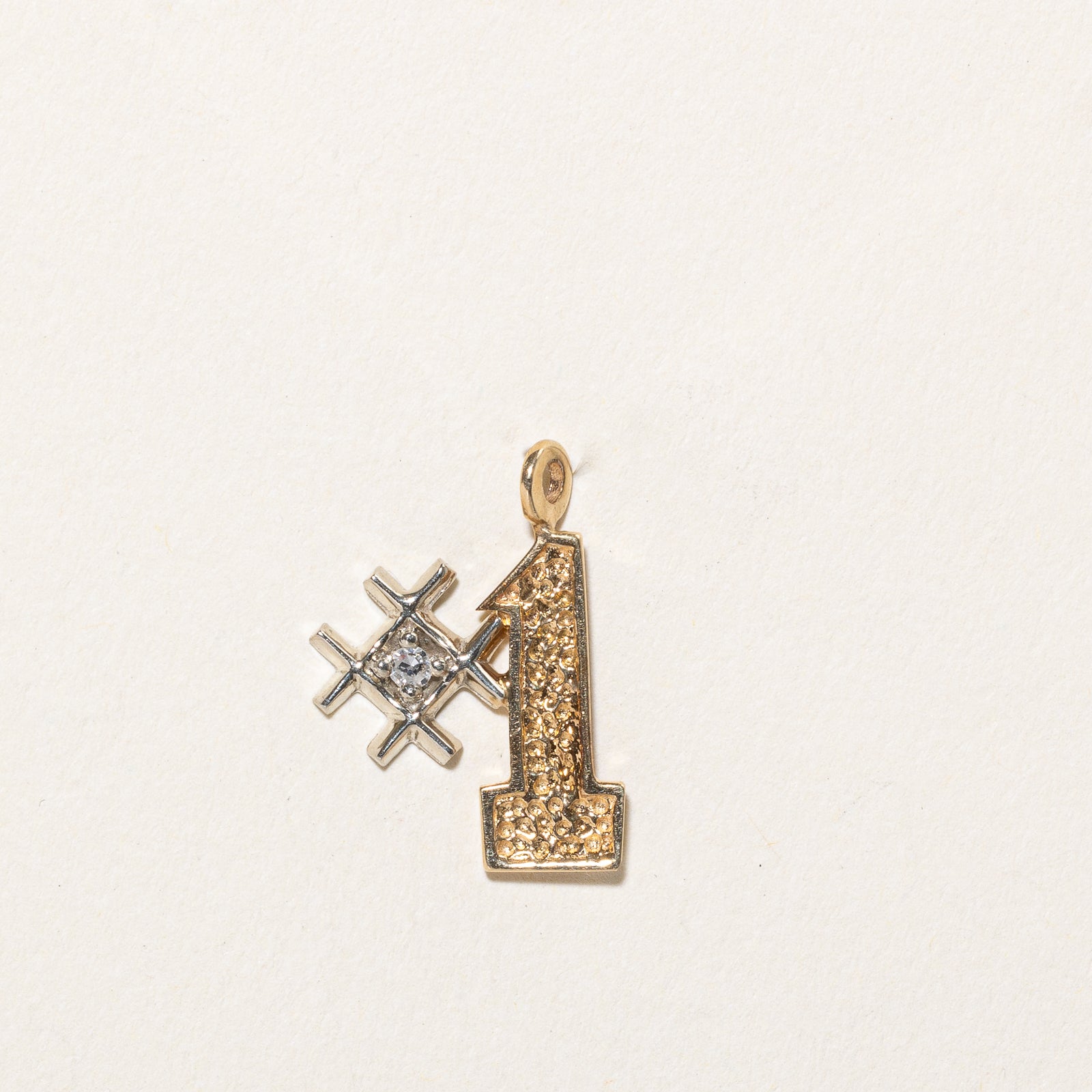 0.02ct Diamond #1 Pendant Necklace - Dainty Solitaire Jewelry for Women - Perfect for Valentine's Day, Anniversary & Special Occasion Gifts