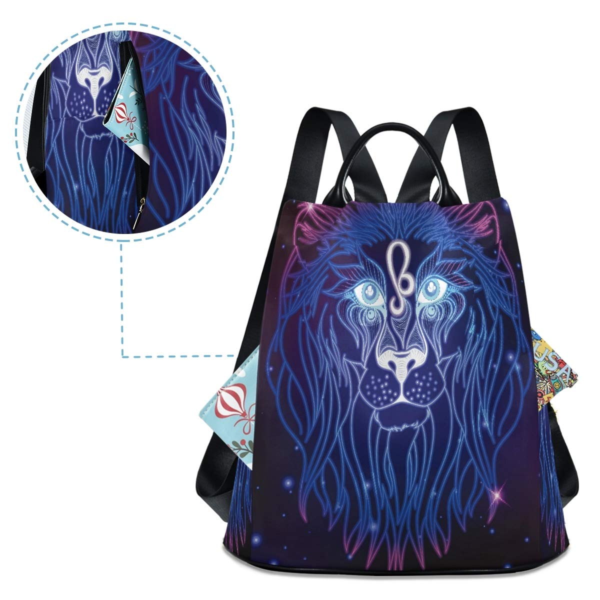 ALAZA Leo Zodiac Sign Backpack - Stylish & Durable for Daily Use, Shopping & Travel - Perfect for School, Work & Outdoor Adventures