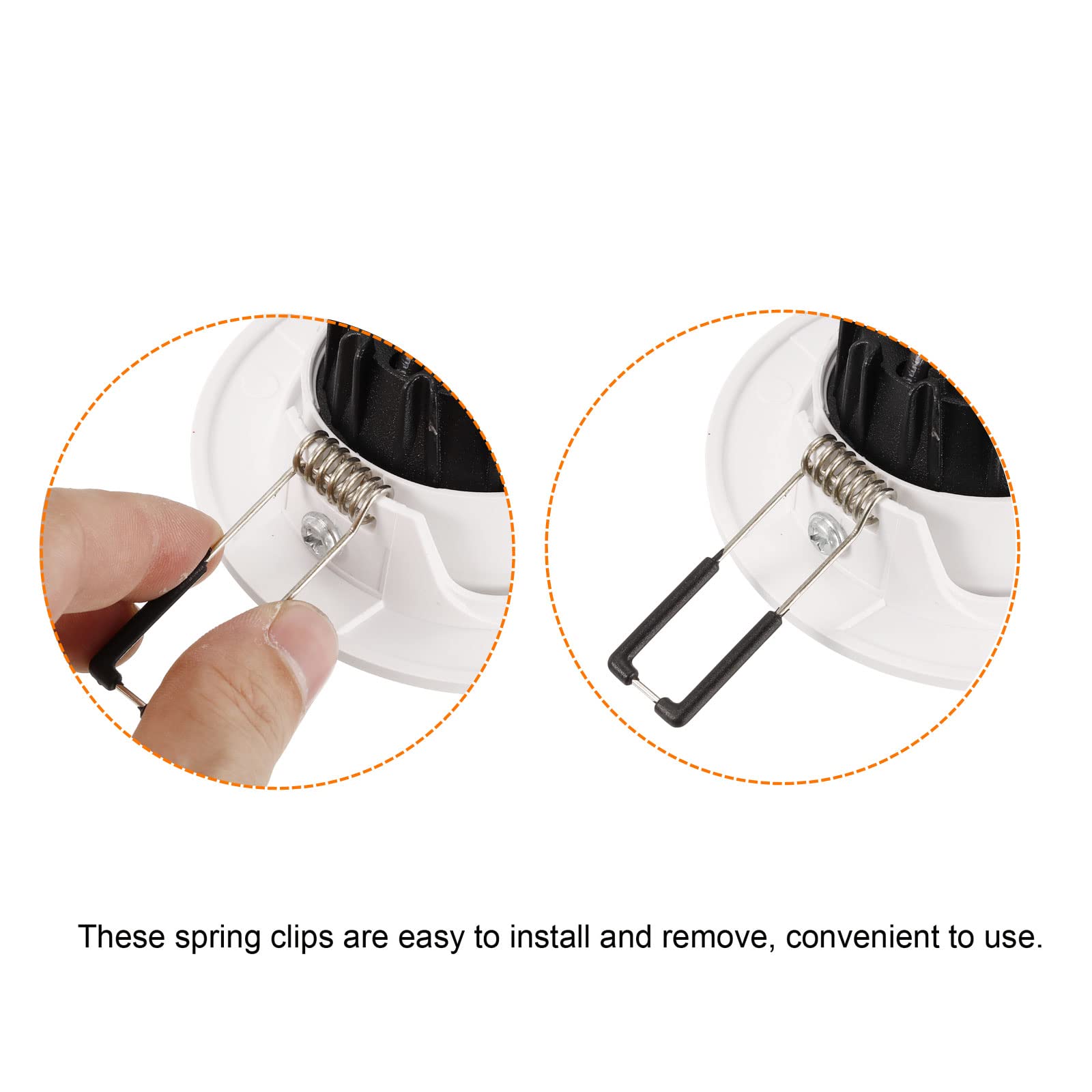 20 Pack 50x17mm Downlight Spring Clips - Recessed Lighting Accessories for Ceiling Lamps Installation