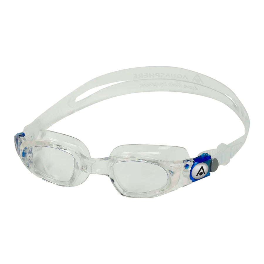 Aqua Sphere Mako2.A1 Swimming Goggles - Transparent Blue Frame with Clear Lens for Pool, Open Water & Triathlon Training