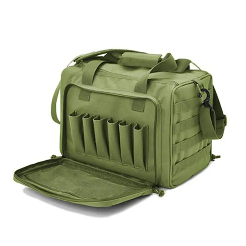 MilitaryKart Heavy Duty Tactical Range Bag - Durable Shooting Range Gear for Pistol & Rifle Accessories | Perfect for Gun Range, Hunting & Outdoor Training