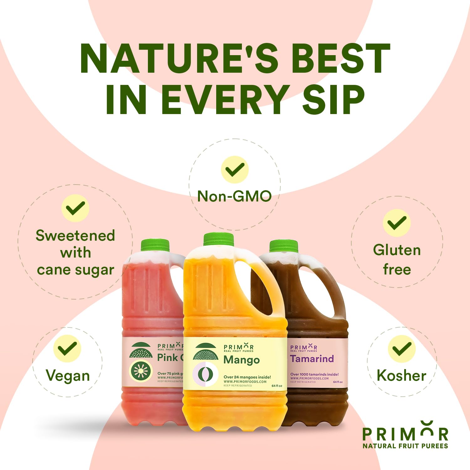 Organic Pink Guava Fruit Puree | 100% Real Fruit | Perfect for Smoothies, Cocktails, Desserts & Baby Food | All-Natural, No Additives | Great for Baking, Yogurt Toppings & Healthy Snacks