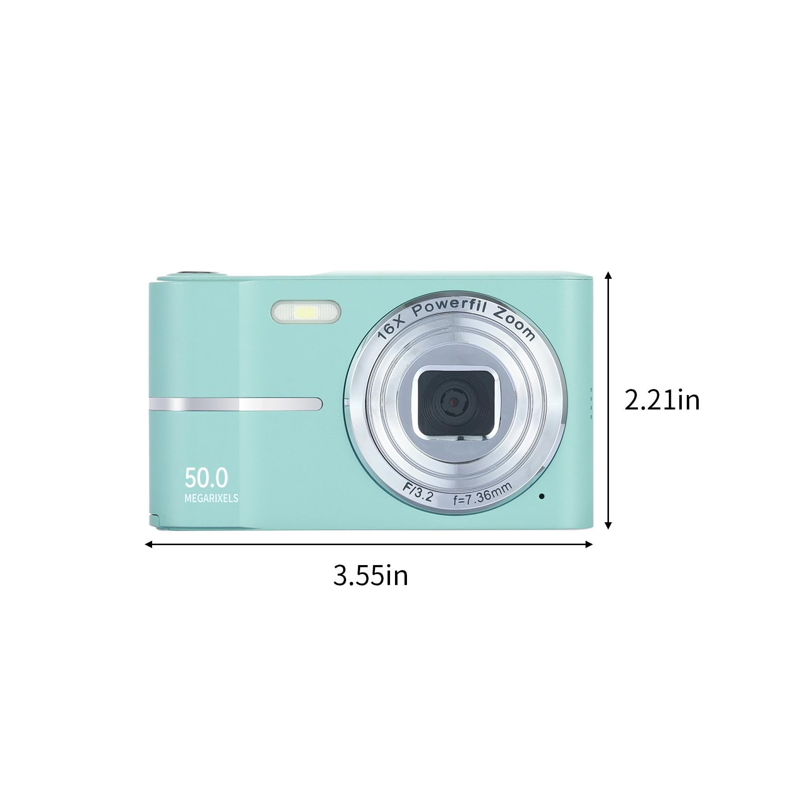 4K HD Digital Camera with 50MP Photos & 16x Zoom - Anti-Shake, Easy to Use, Perfect for Travel, Vlogging & Gift Giving