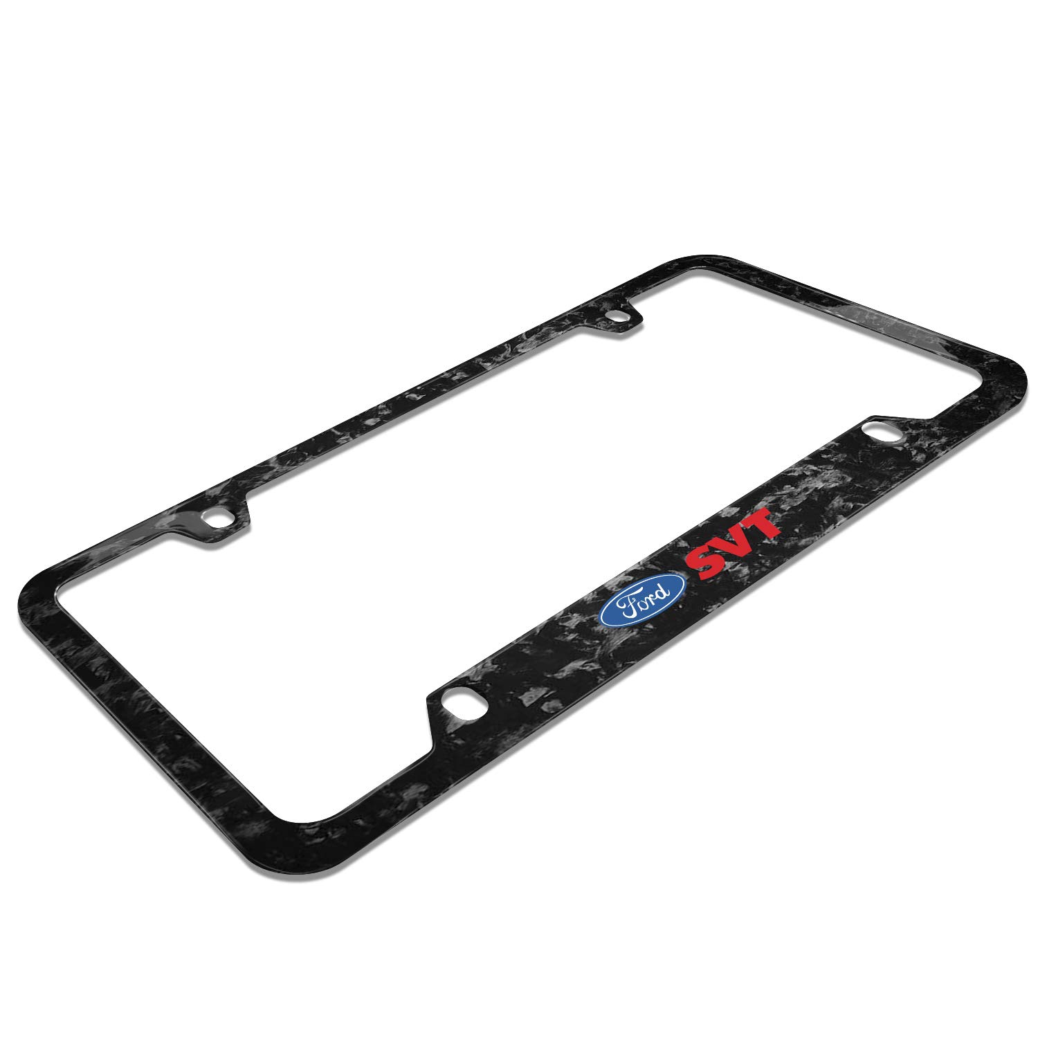 Ford SVT Real Black Forged Composite Carbon Fiber License Plate Frame - 50 State Legal - Durable & Stylish Car Accessory for Ford Vehicles - Perfect for Customizing Your Ride or Gift for Car Enthusiasts