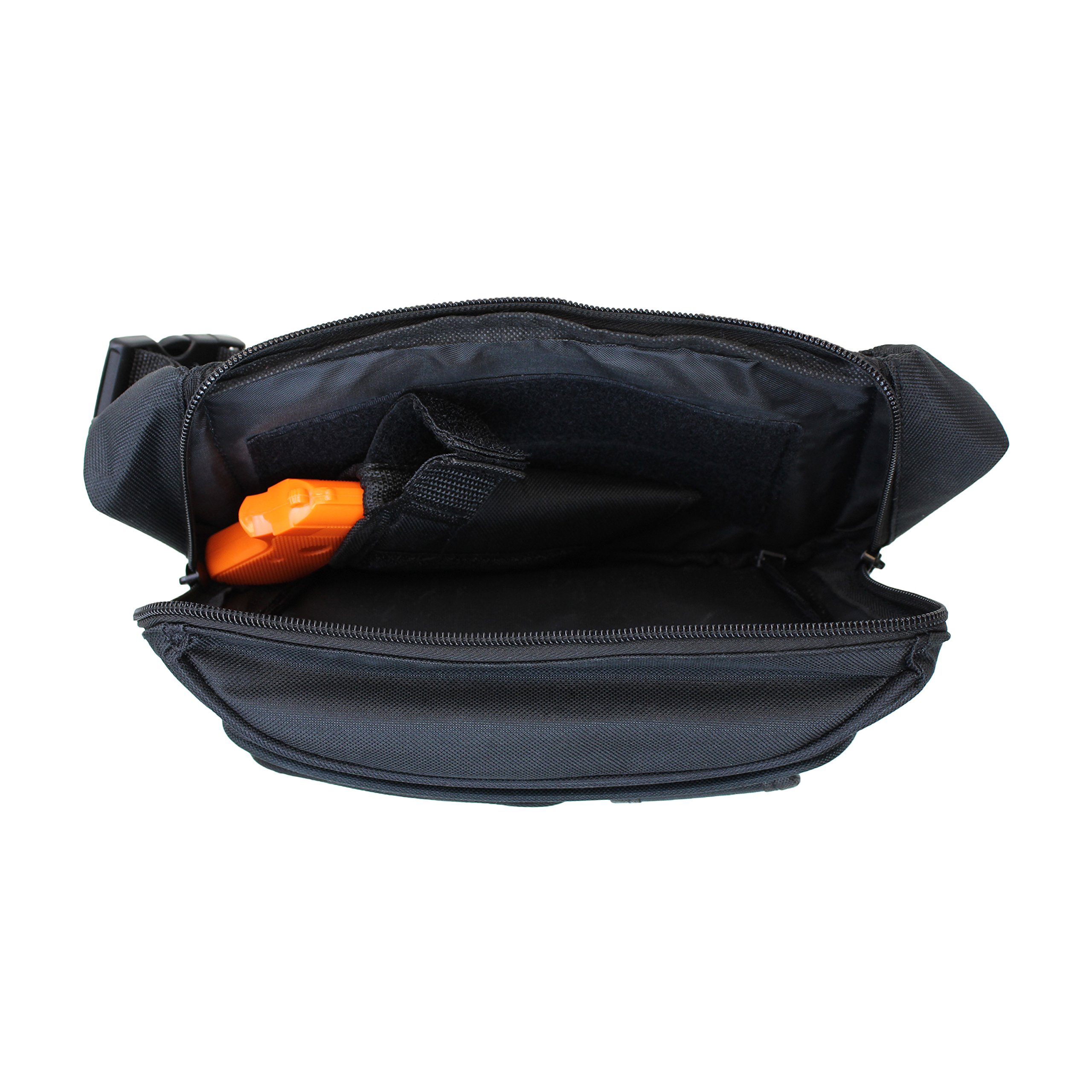 Concealed Carry Pistol Fanny Pack - Black Tactical Gun Concealment Waist Bag for Pistols Up to 50