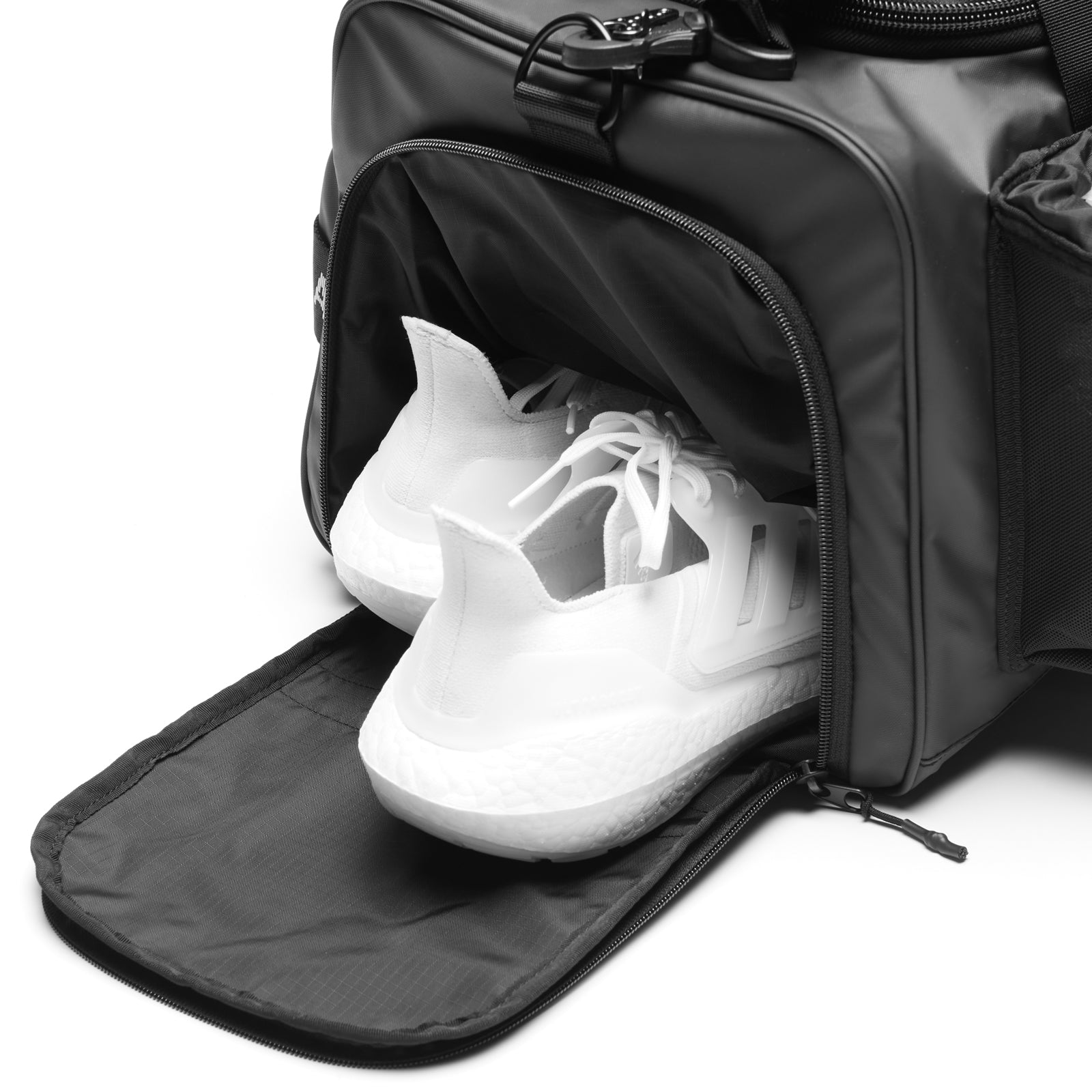 Waterproof 2-in-1 Convertible Travel Duffle Bag - Black | Gym & Sports Gear, Weekend Getaway Luggage, Camping & Outdoor Essentials