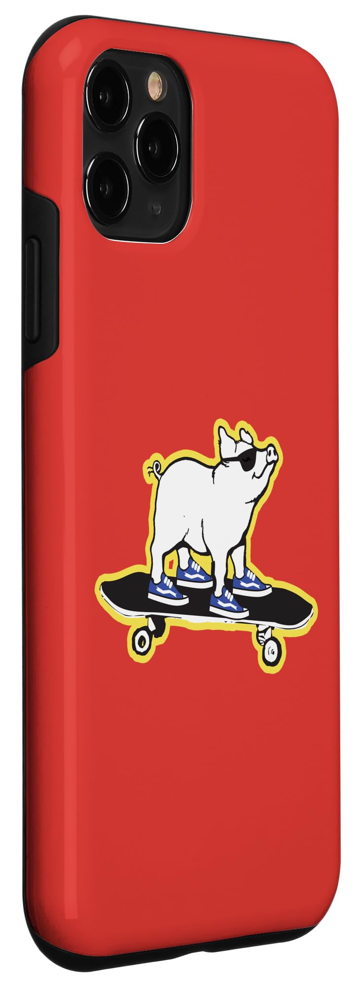iPhone 11 Pro Case - Cute Cartoon Pork Roll Pig Skateboard Design - Durable Protective Cover for Boys & Girls - Perfect Birthday Gift for Skaters & Tech Lovers (Use for School, Work, Travel & Everyday Protection)