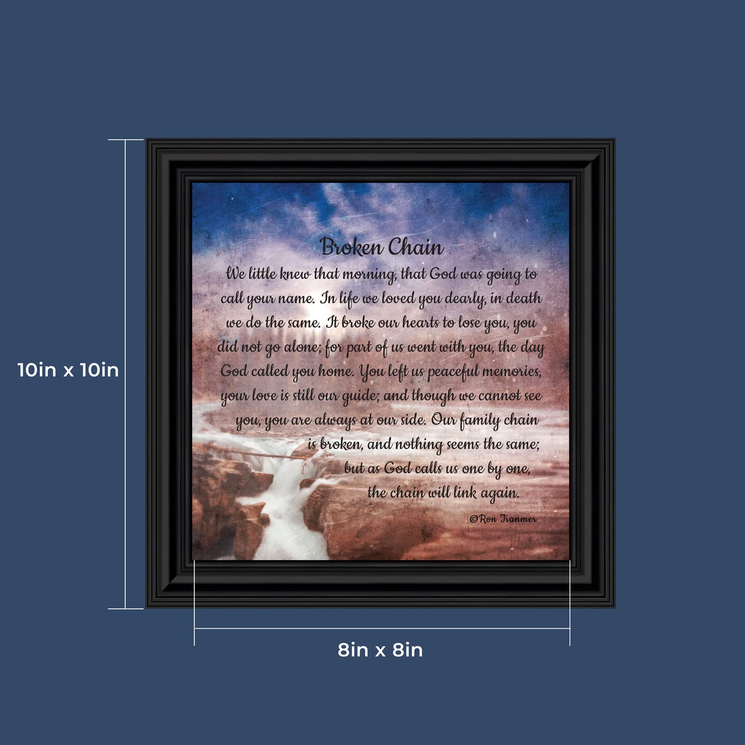 Broken Chain Memorial Frame - Sympathy Gift for Loved Ones - Home Décor for Remembrance