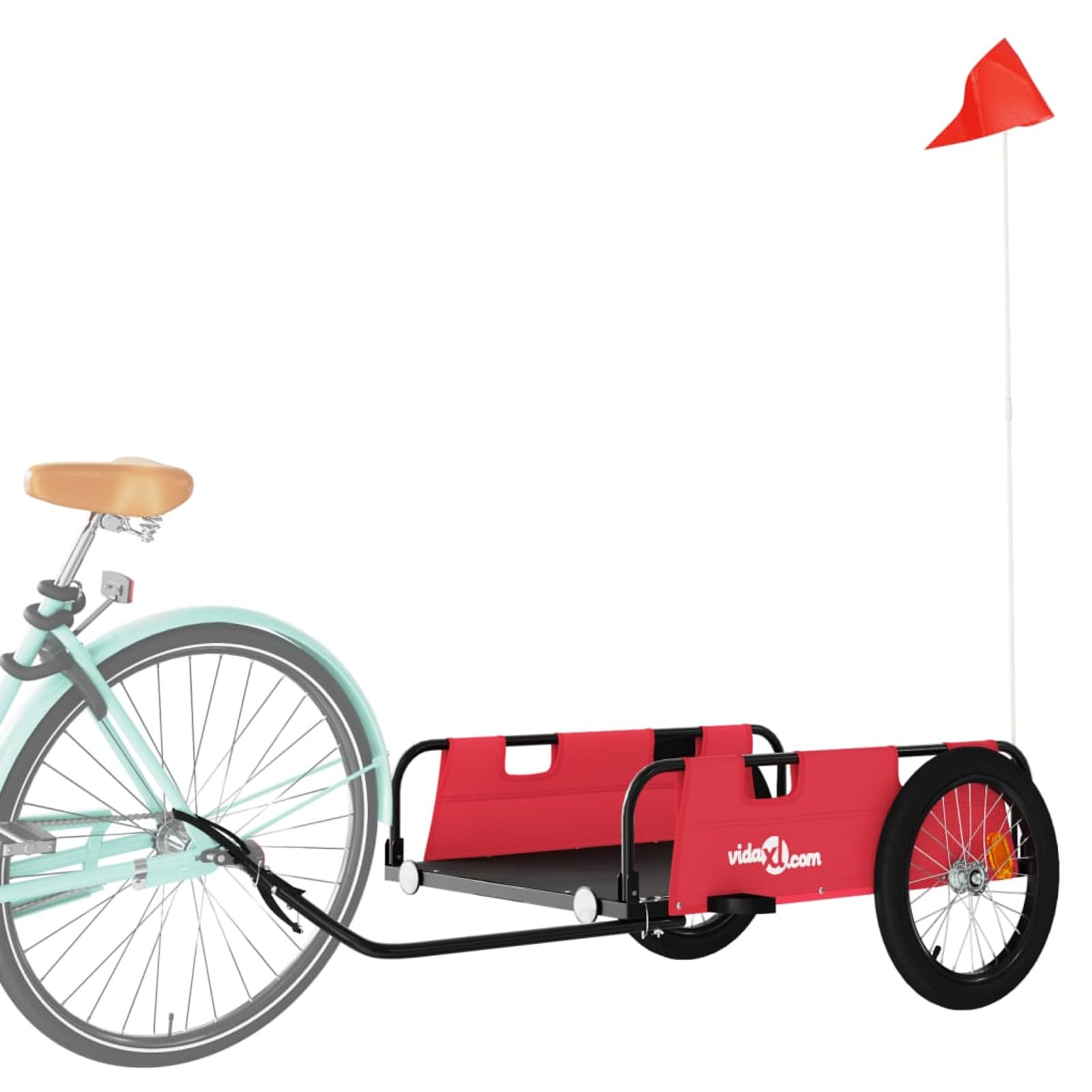 Rantry Oxford Fabric & Steel Red Bike Trailer - Heavy Duty Bicycle Cargo Carrier, Large Camping Gear & Luggage Storage Cart - Perfect for Outdoor Adventures, Grocery Hauling & Family Bike Trips