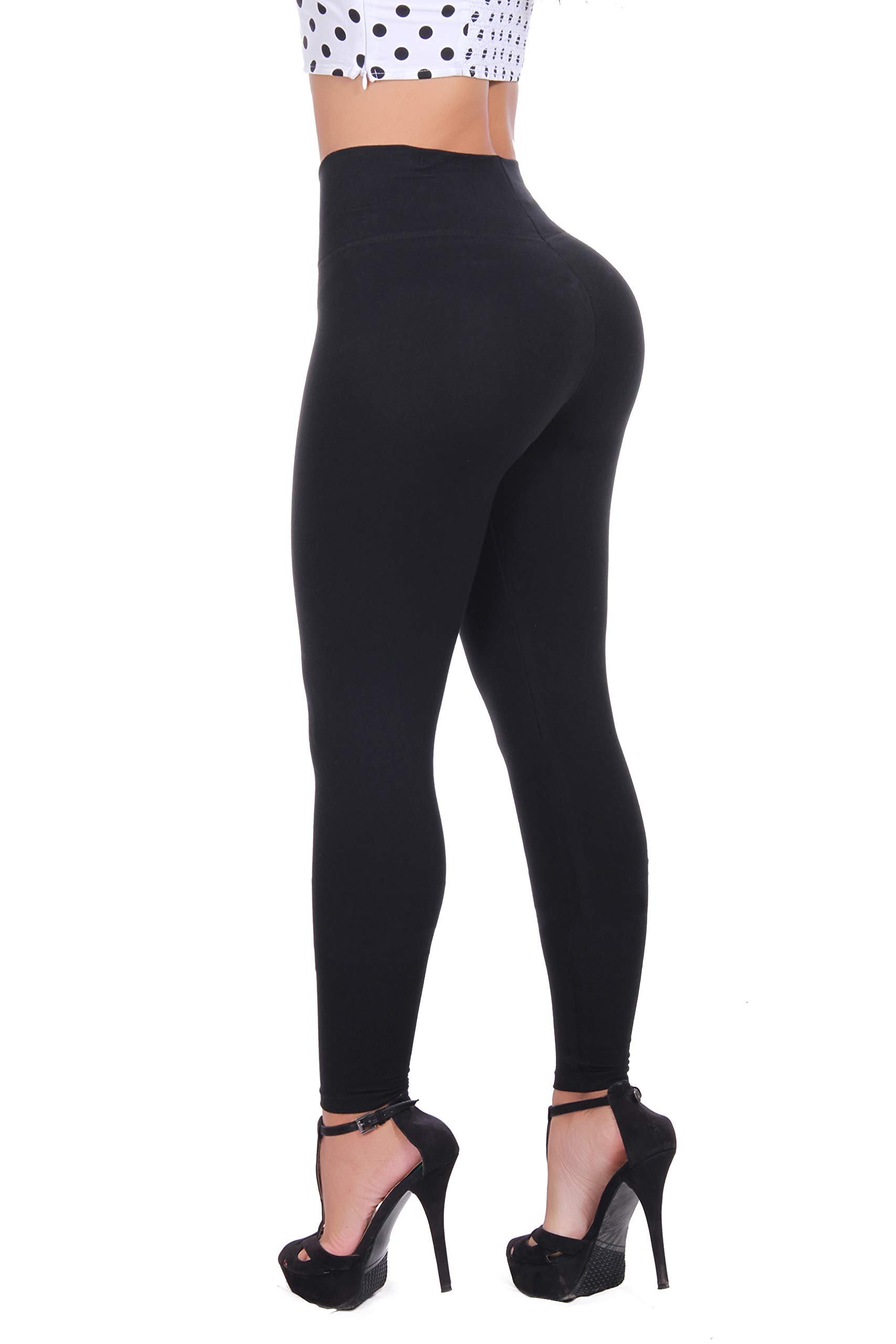 Curve Appeal Black High Waist Body Shaping Leggings for Women - Tummy Control Workout Yoga Pants | Perfect for Gym, Running & Everyday Wear
