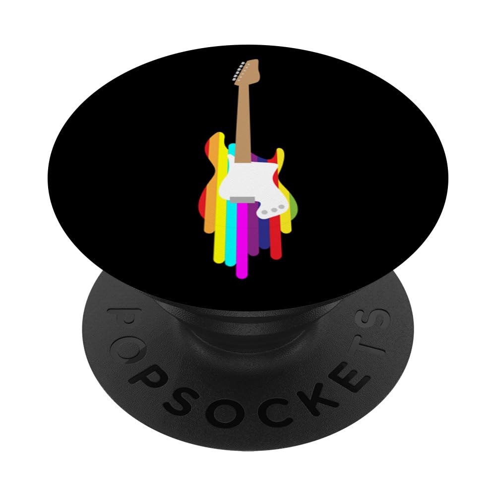 Vibrant Color Electric Guitar PopSockets PopGrip - Swappable Phone Stand & Grip for Guitarists & Music Lovers - Perfect for Concerts, Music Studios & Everyday Use
