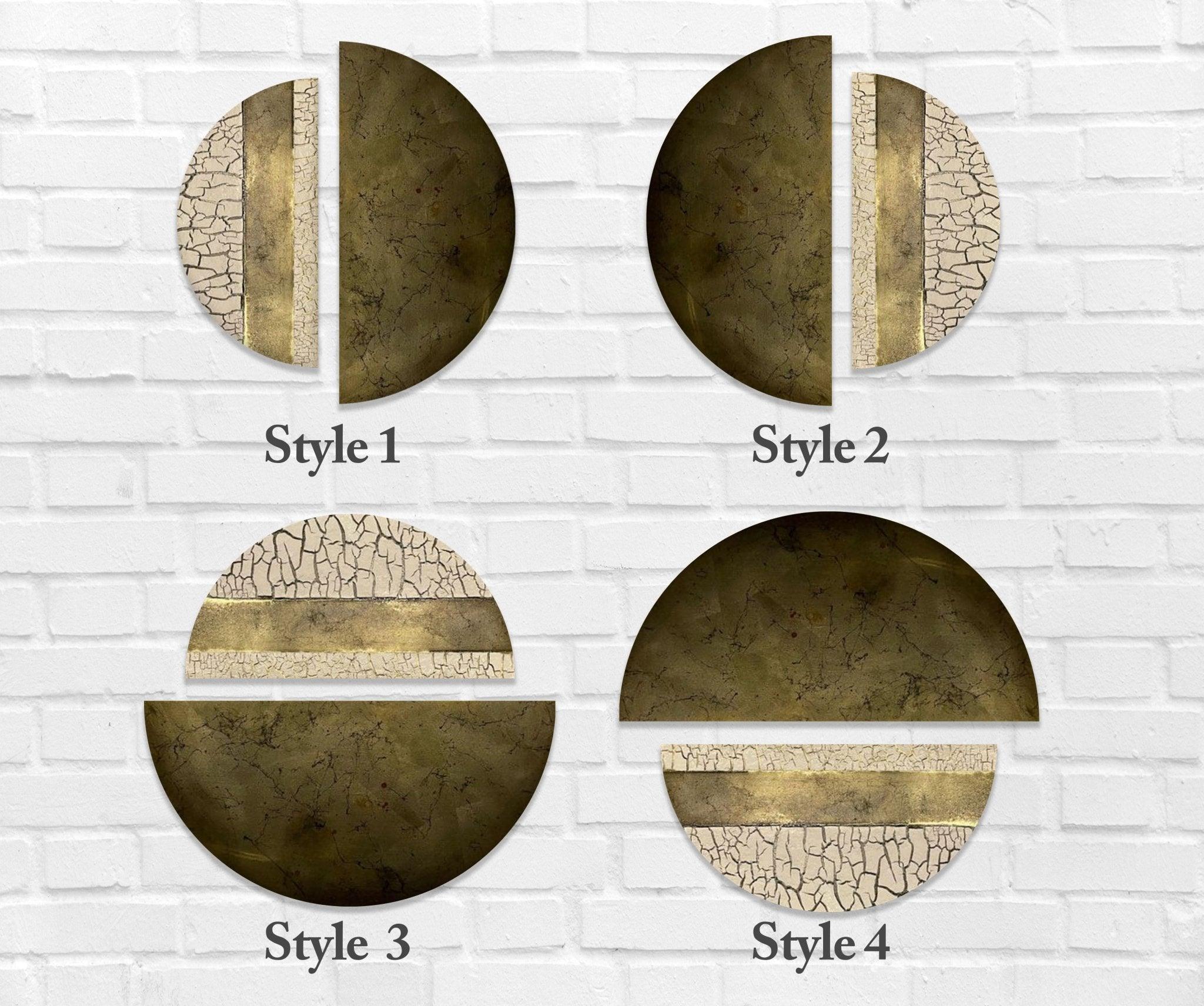 2 Piece Abstract Beige Cracked Glass Wall Art Set - Modern Home Decor for Living Room, Bedroom & Office - Unique Cracked Texture Canvas Painting for Contemporary Interior Design