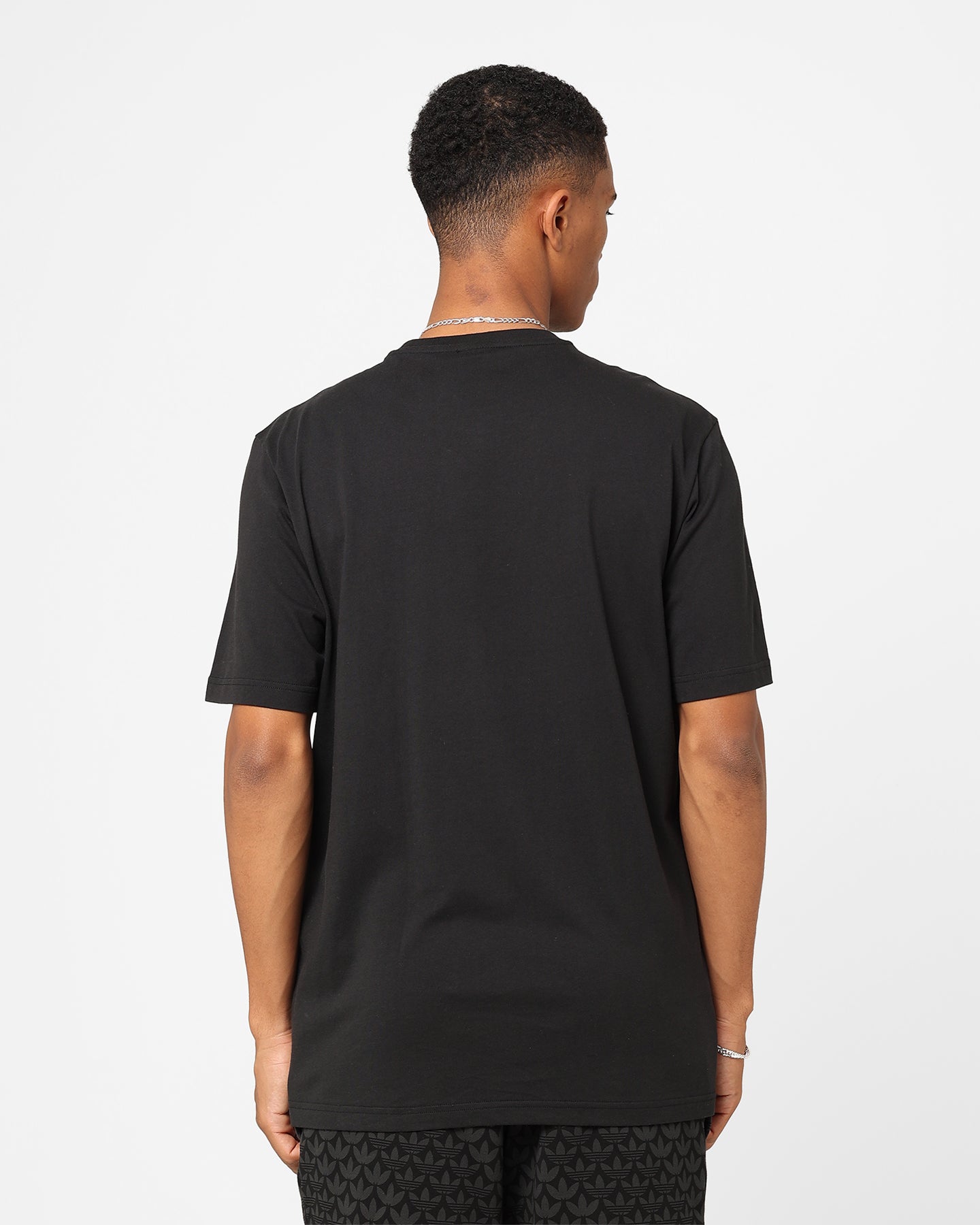 Adidas Adicolor Graphics Monogram T-Shirt for Men - Black Cotton Casual Tee for Streetwear & Everyday Outfits