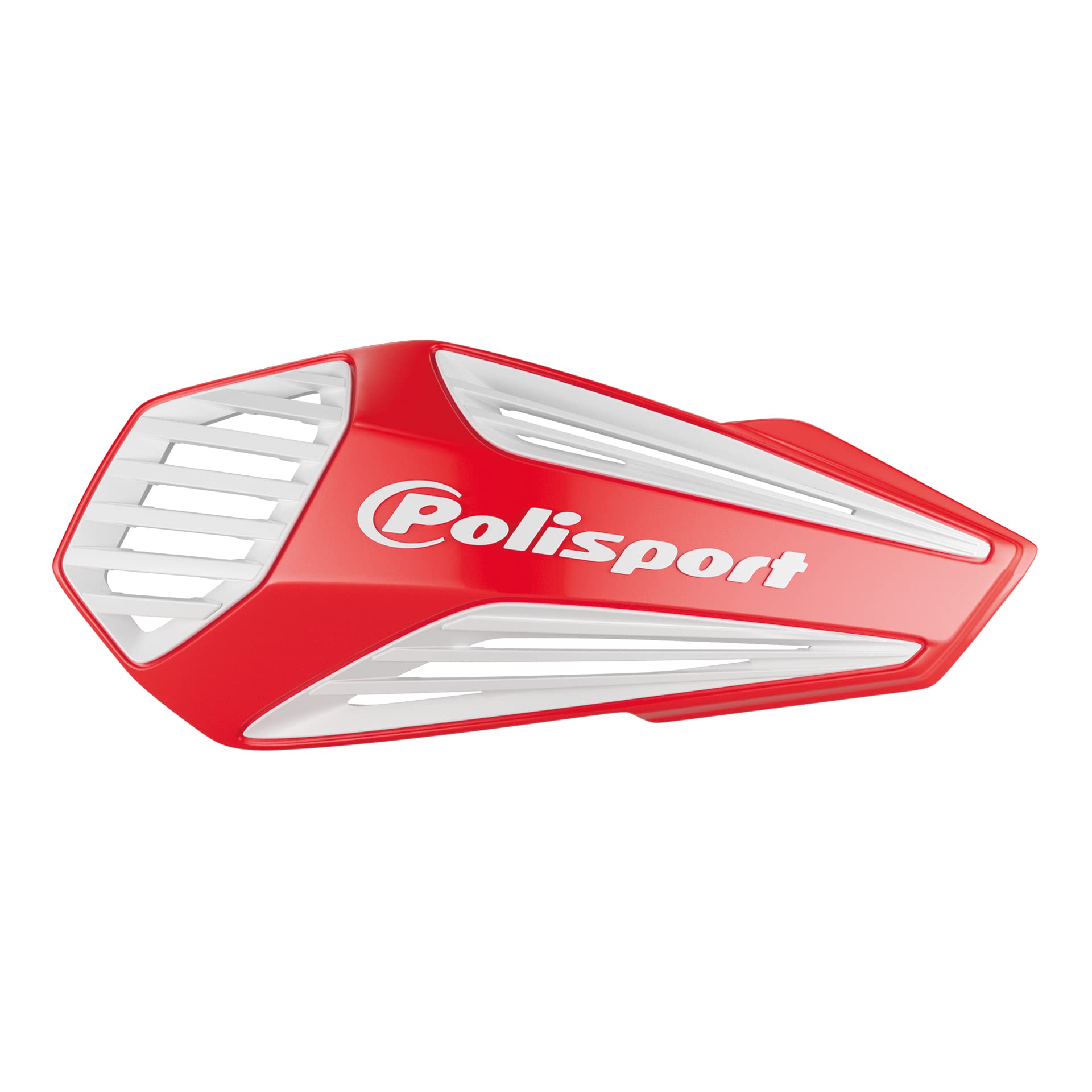 Polisport 8308400010 MX Air Handguard - Red/White Motocross Dirt Bike Hand Protectors for Off-Road Racing & Trail Riding