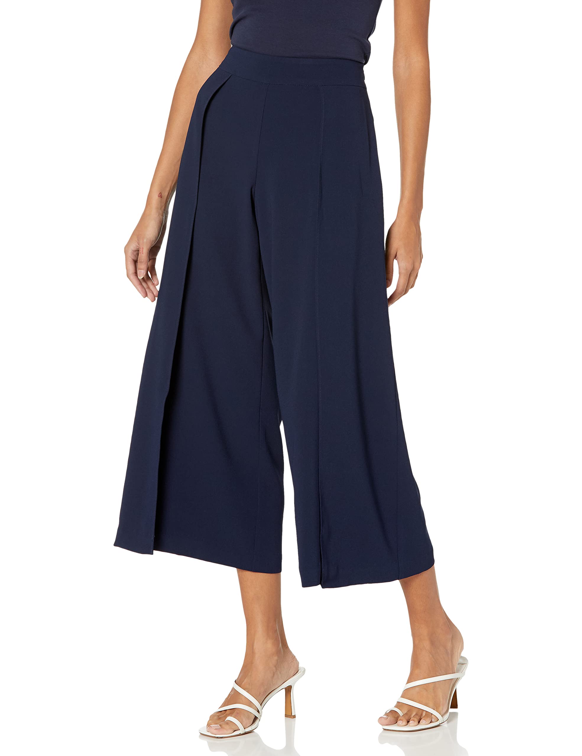 Trina Turk Women's Wide Leg Cropped Pants - Comfortable High Waist Trousers for Work & Casual Wear | Office, Travel & Weekend Outfits